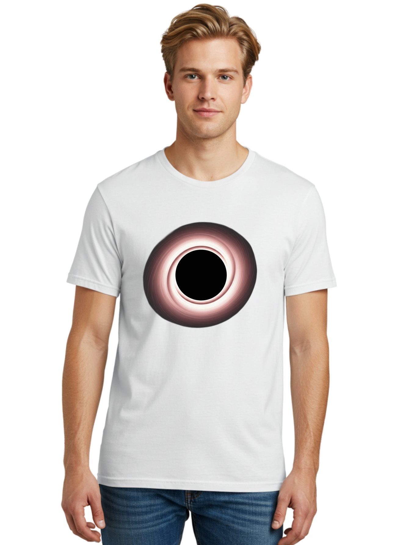 Black-Hole-1 Men'S Graphic Tee, 100% Cotton, Comfortable Casual Summer Wear, Machine Washable, Vintage Camera, Old Camera, Antique Camera, Black Camera, Classic Photography, Photography Equipment, Nostalgic Device, Film Camera, Camera Art Bal816 24