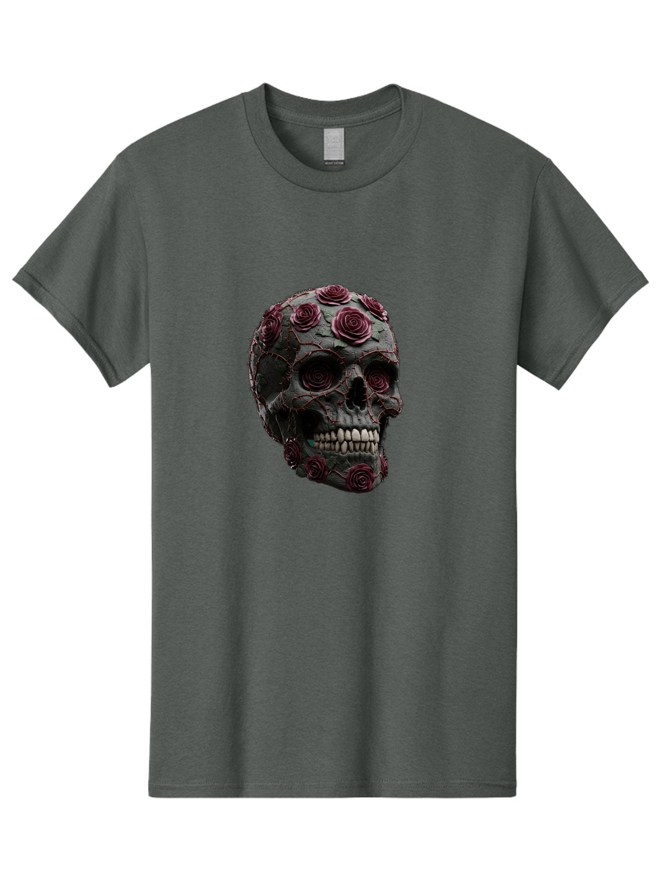 Black-Skull-With-Roses-3 Men'S Graphic Tee, 100% Cotton, Comfortable Casual Summer Wear, Machine Washable, Vintage Camera, Old Camera, Antique Camera, Black Camera, Classic Photography, Photography Equipment, Nostalgic Device, Film Camera, Bal826 12