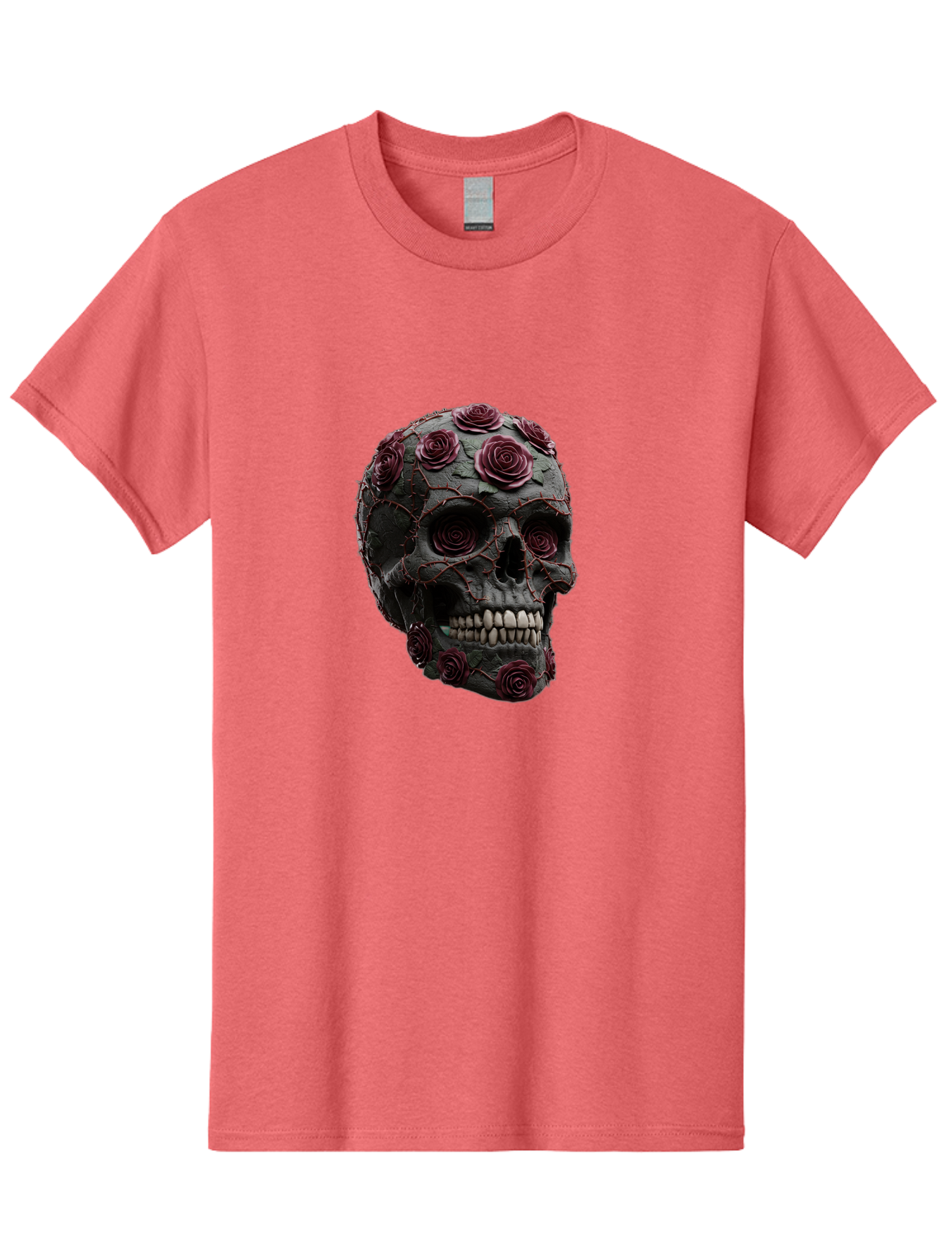 Black-Skull-With-Roses-3 Men'S Graphic Tee, 100% Cotton, Comfortable Casual Summer Wear, Machine Washable, Vintage Camera, Old Camera, Antique Camera, Black Camera, Classic Photography, Photography Equipment, Nostalgic Device, Film Camera, Bal826 12