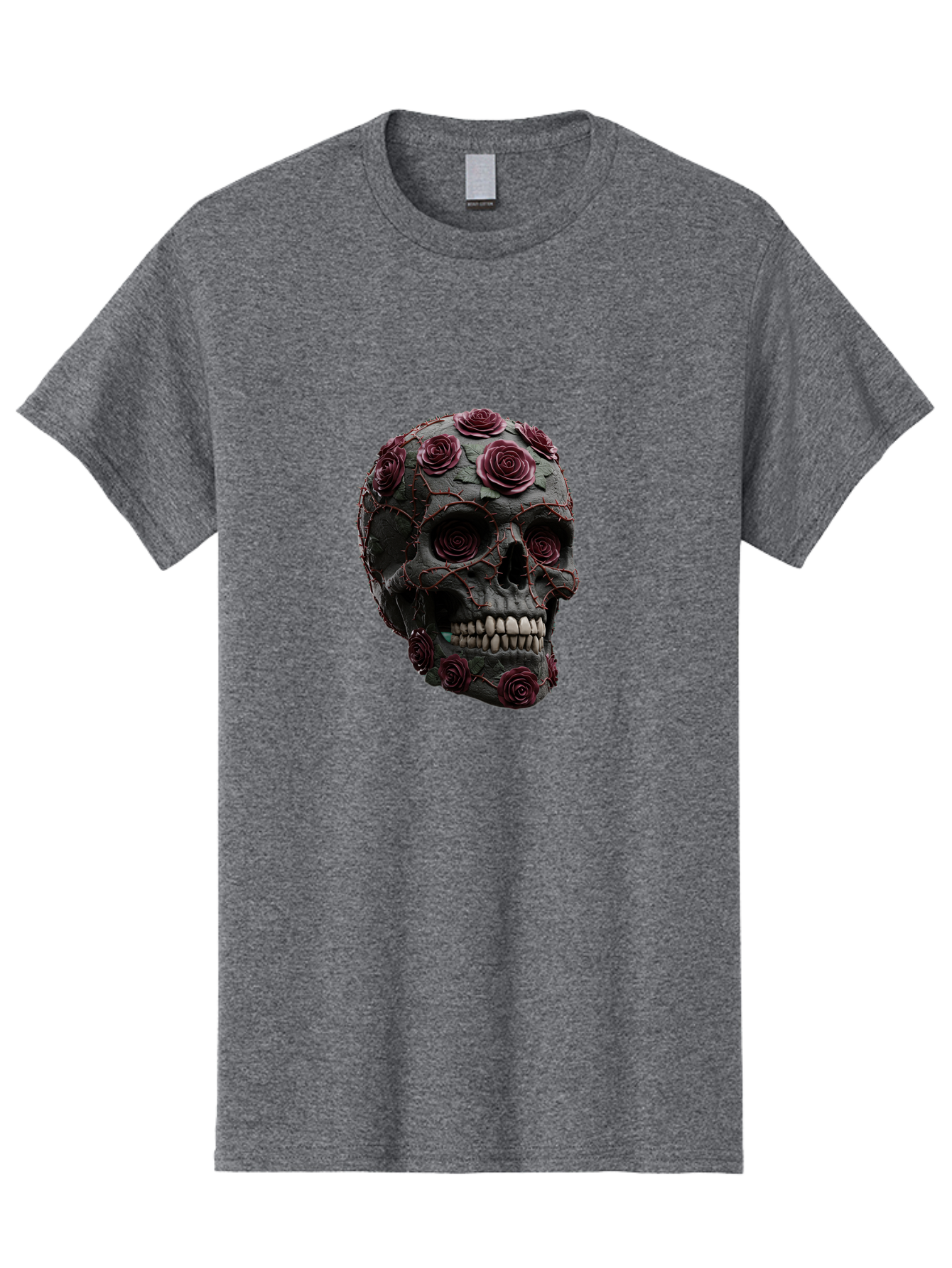 Black-Skull-With-Roses-3 Men'S Graphic Tee, 100% Cotton, Comfortable Casual Summer Wear, Machine Washable, Vintage Camera, Old Camera, Antique Camera, Black Camera, Classic Photography, Photography Equipment, Nostalgic Device, Film Camera, Bal826 6