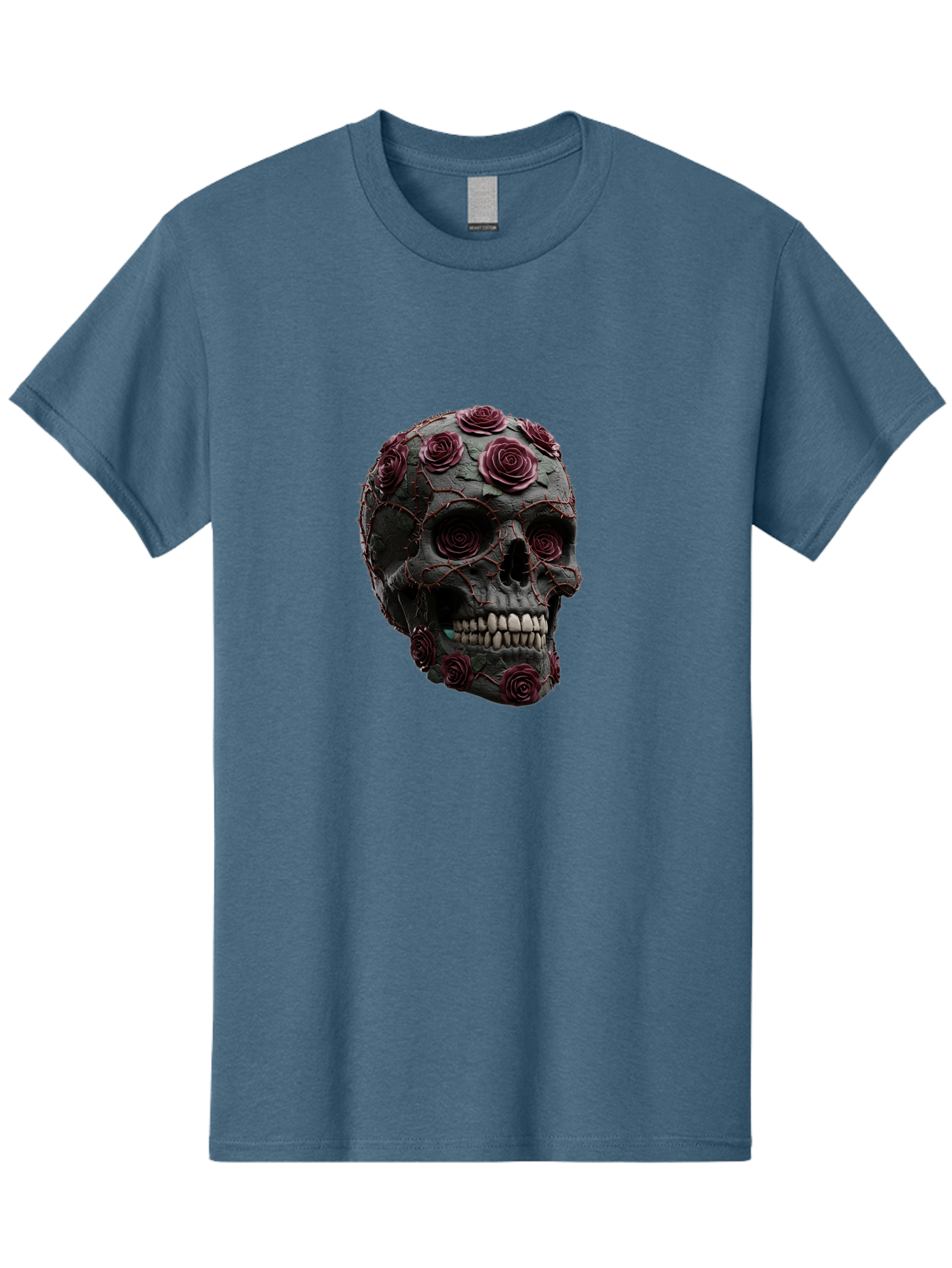 Black-Skull-With-Roses-3 Men'S Graphic Tee, 100% Cotton, Comfortable Casual Summer Wear, Machine Washable, Vintage Camera, Old Camera, Antique Camera, Black Camera, Classic Photography, Photography Equipment, Nostalgic Device, Film Camera, Bal826 9