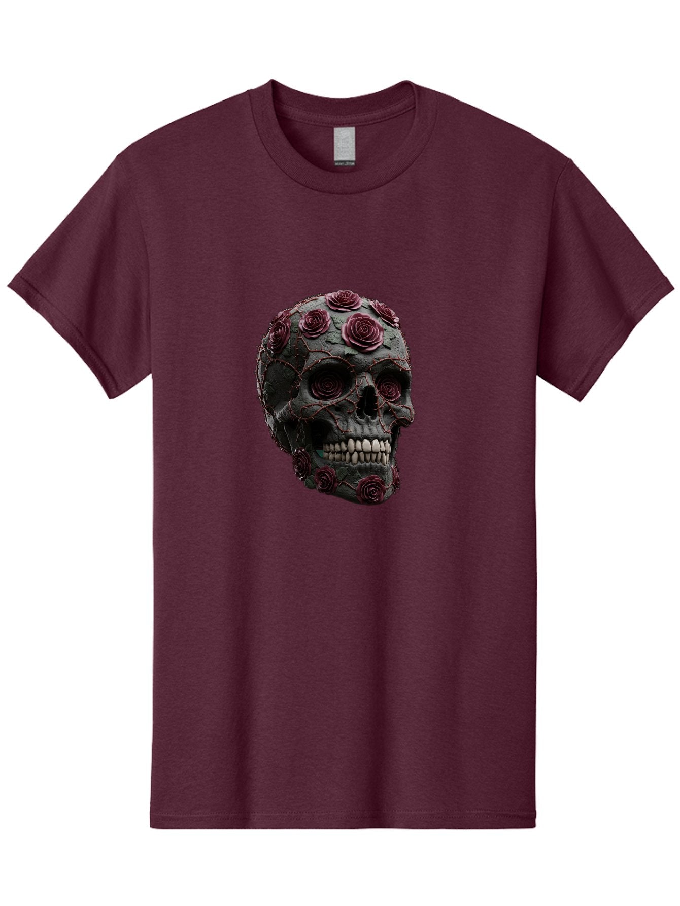 Black-Skull-With-Roses-3 Men'S Graphic Tee, 100% Cotton, Comfortable Casual Summer Wear, Machine Washable, Vintage Camera, Old Camera, Antique Camera, Black Camera, Classic Photography, Photography Equipment, Nostalgic Device, Film Camera, Bal826 9