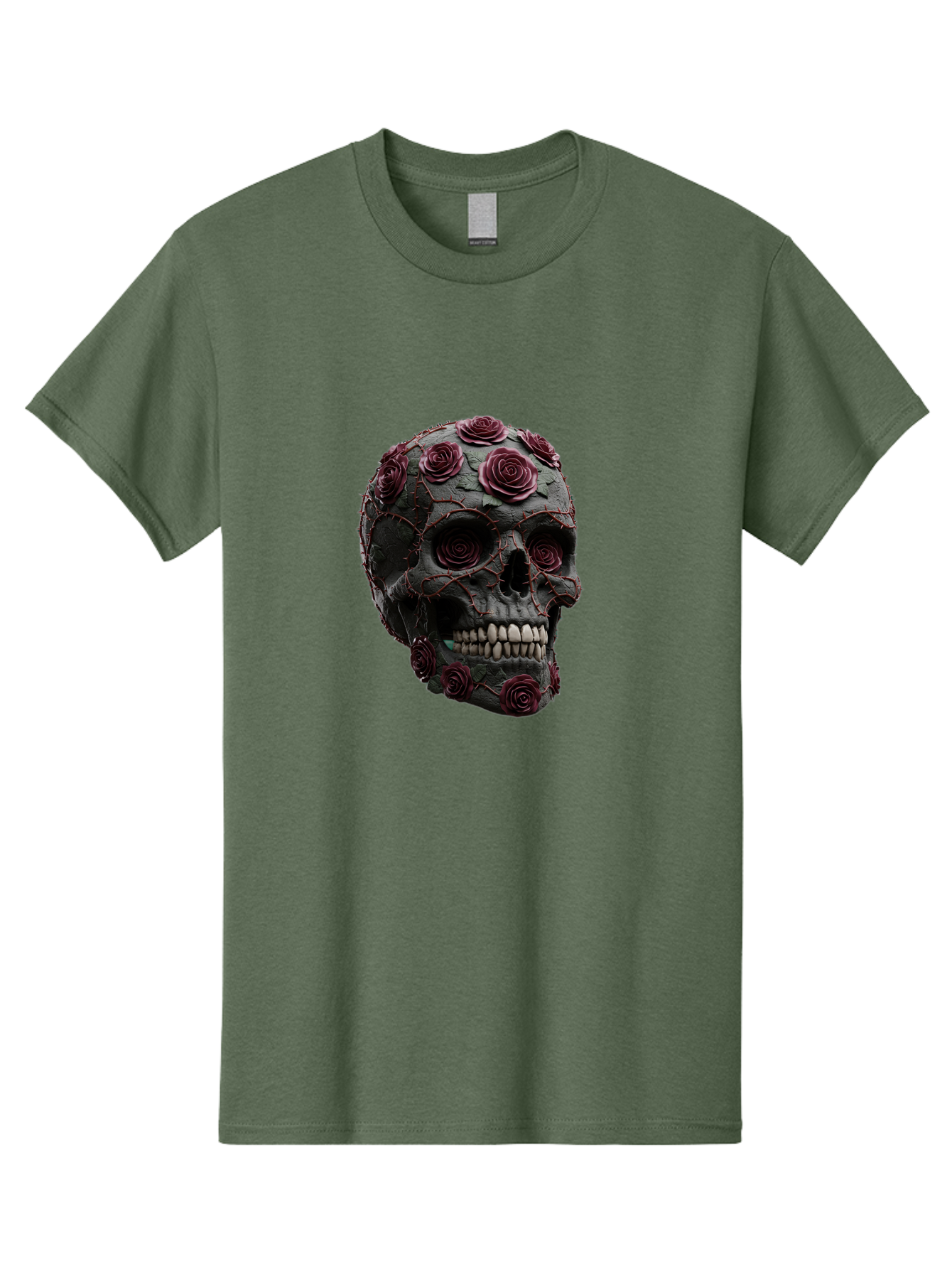 Black-Skull-With-Roses-3 Men'S Graphic Tee, 100% Cotton, Comfortable Casual Summer Wear, Machine Washable, Vintage Camera, Old Camera, Antique Camera, Black Camera, Classic Photography, Photography Equipment, Nostalgic Device, Film Camera, Bal826 11