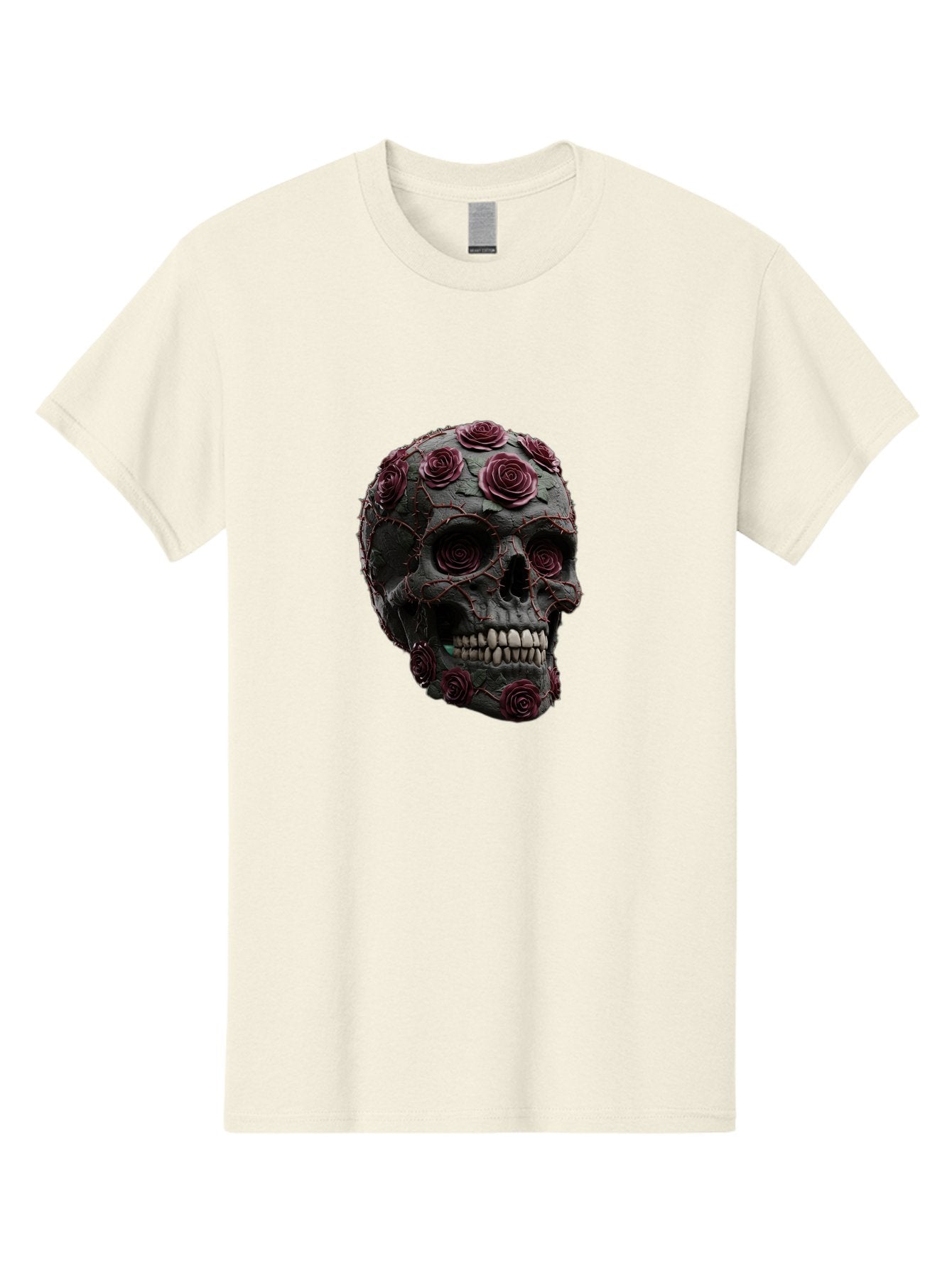 Black-Skull-With-Roses-3 Men'S Graphic Tee, 100% Cotton, Comfortable Casual Summer Wear, Machine Washable, Vintage Camera, Old Camera, Antique Camera, Black Camera, Classic Photography, Photography Equipment, Nostalgic Device, Film Camera, Bal826 10
