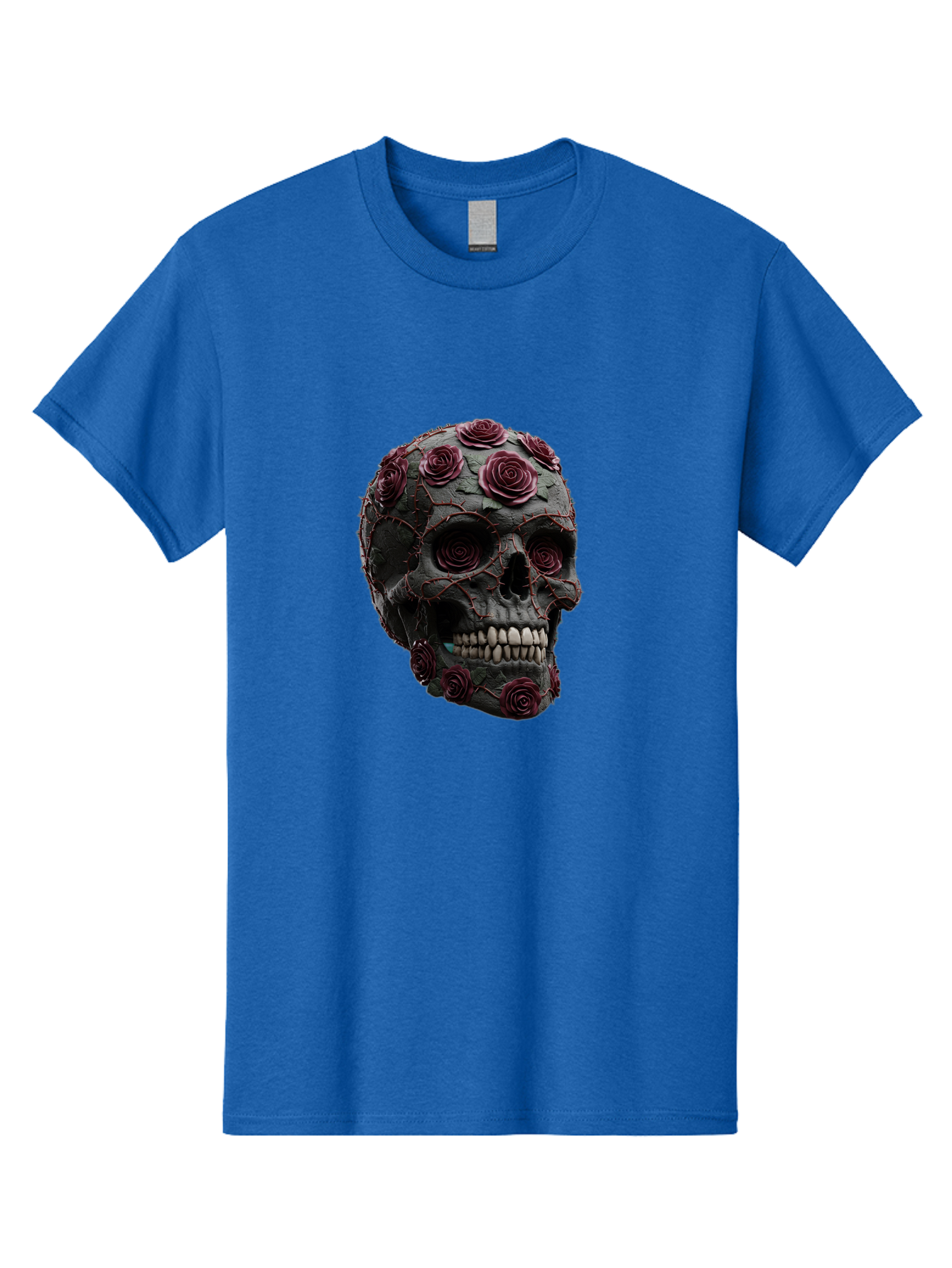 Black-Skull-With-Roses-3 Men'S Graphic Tee, 100% Cotton, Comfortable Casual Summer Wear, Machine Washable, Vintage Camera, Old Camera, Antique Camera, Black Camera, Classic Photography, Photography Equipment, Nostalgic Device, Film Camera, Bal826 10