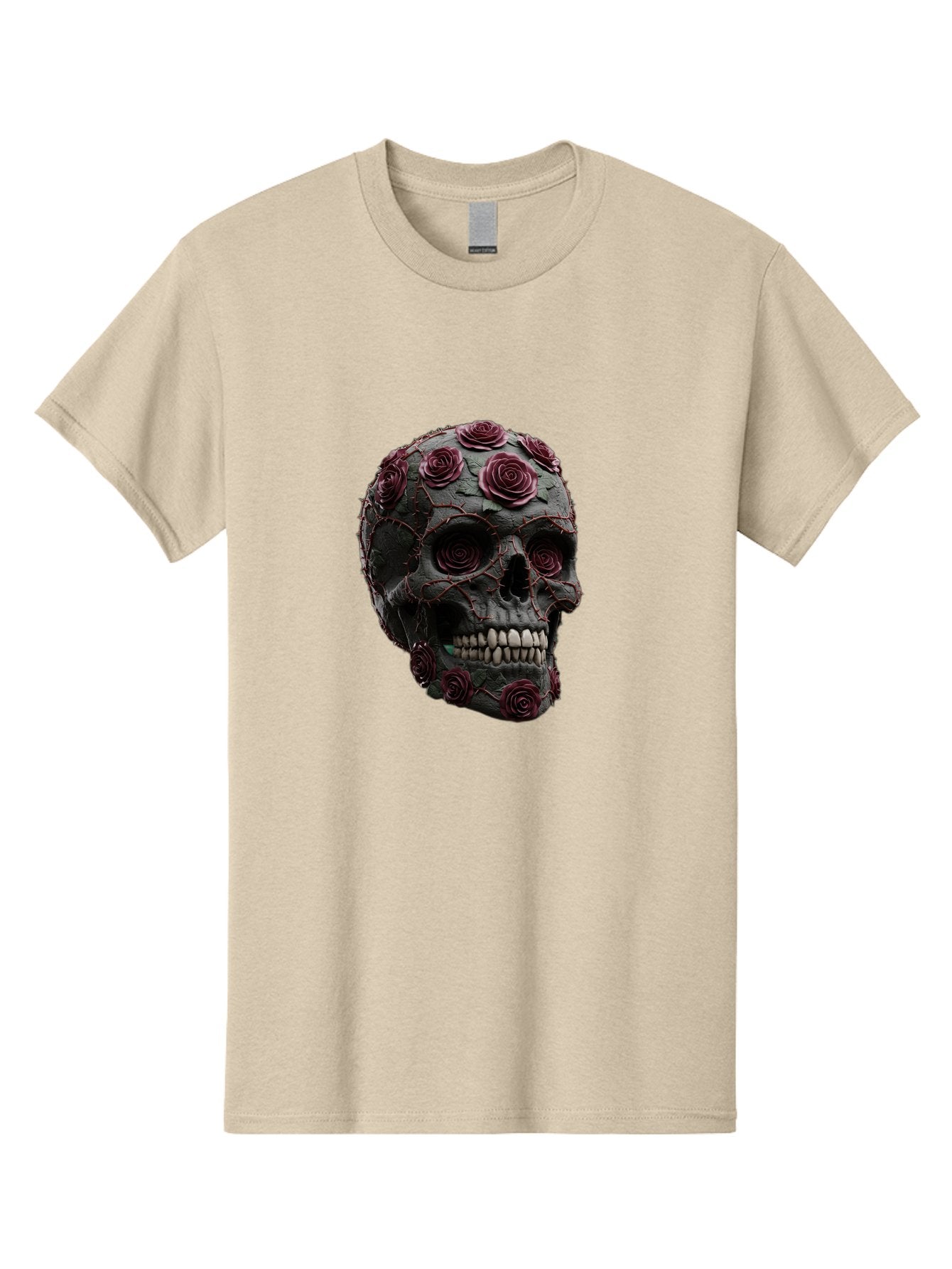 Black-Skull-With-Roses-3 Men'S Graphic Tee, 100% Cotton, Comfortable Casual Summer Wear, Machine Washable, Vintage Camera, Old Camera, Antique Camera, Black Camera, Classic Photography, Photography Equipment, Nostalgic Device, Film Camera, Bal826 11