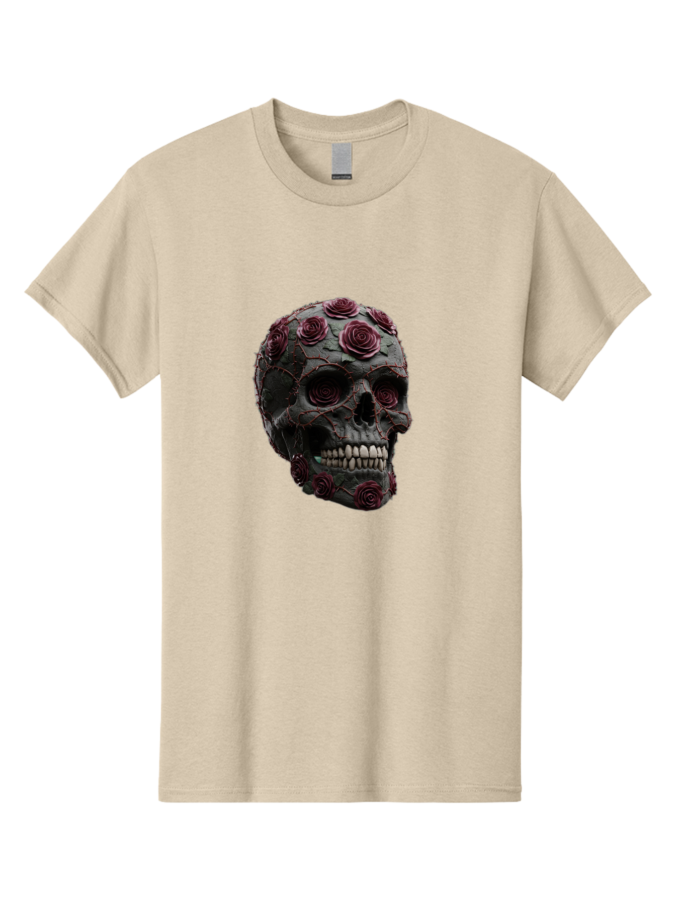 Black-Skull-With-Roses-3 Men'S Graphic Tee, 100% Cotton, Comfortable Casual Summer Wear, Machine Washable, Vintage Camera, Old Camera, Antique Camera, Black Camera, Classic Photography, Photography Equipment, Nostalgic Device, Film Camera, Bal826 4