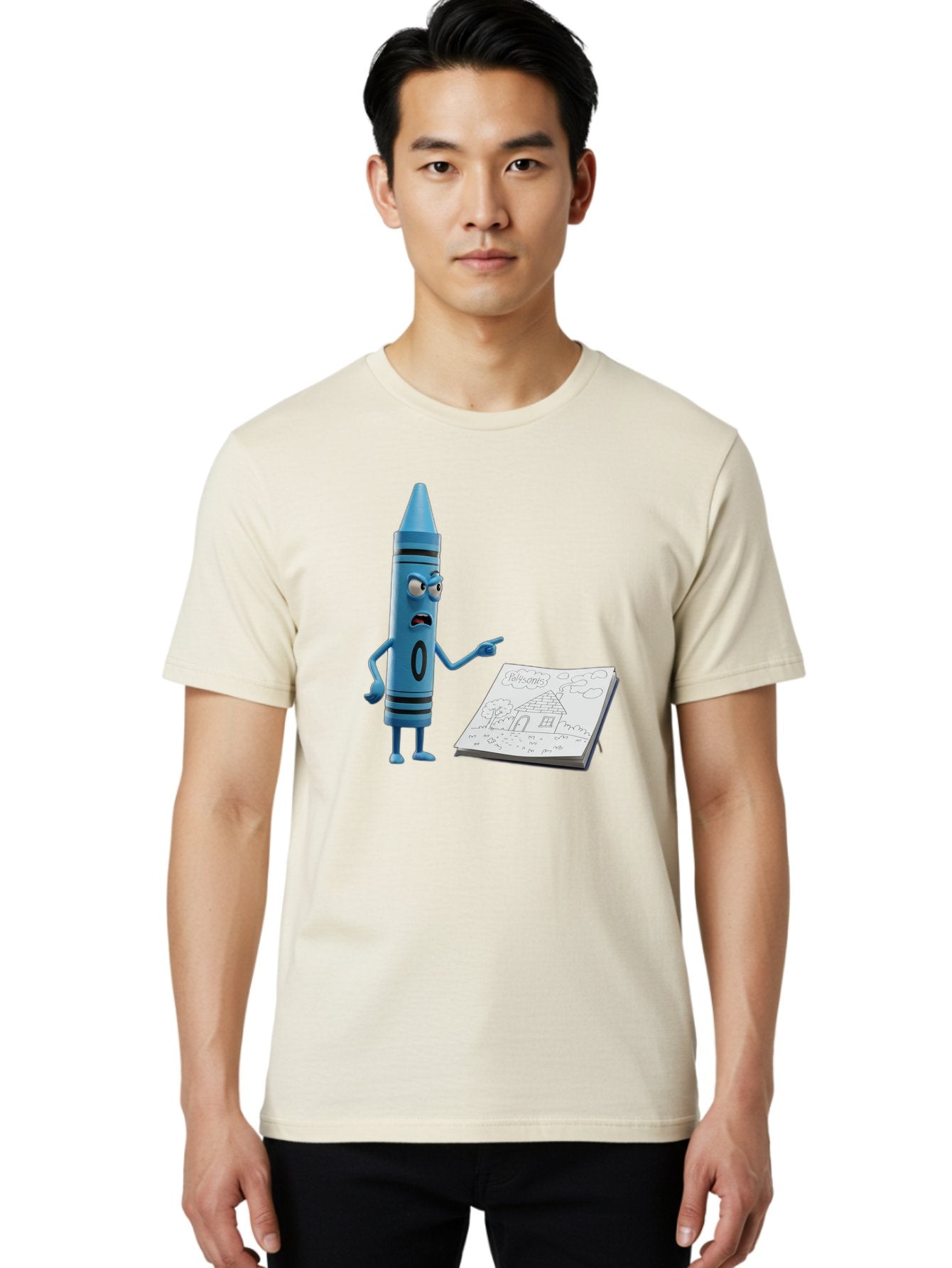 Blue-Crayon Men'S Graphic Tee, 100% Cotton, Comfortable Casual Summer Wear, Machine Washable, Vintage Camera, Old Camera, Antique Camera, Black Camera, Classic Photography, Photography Equipment, Nostalgic Device, Film Camera, Camera Art Bal830 27