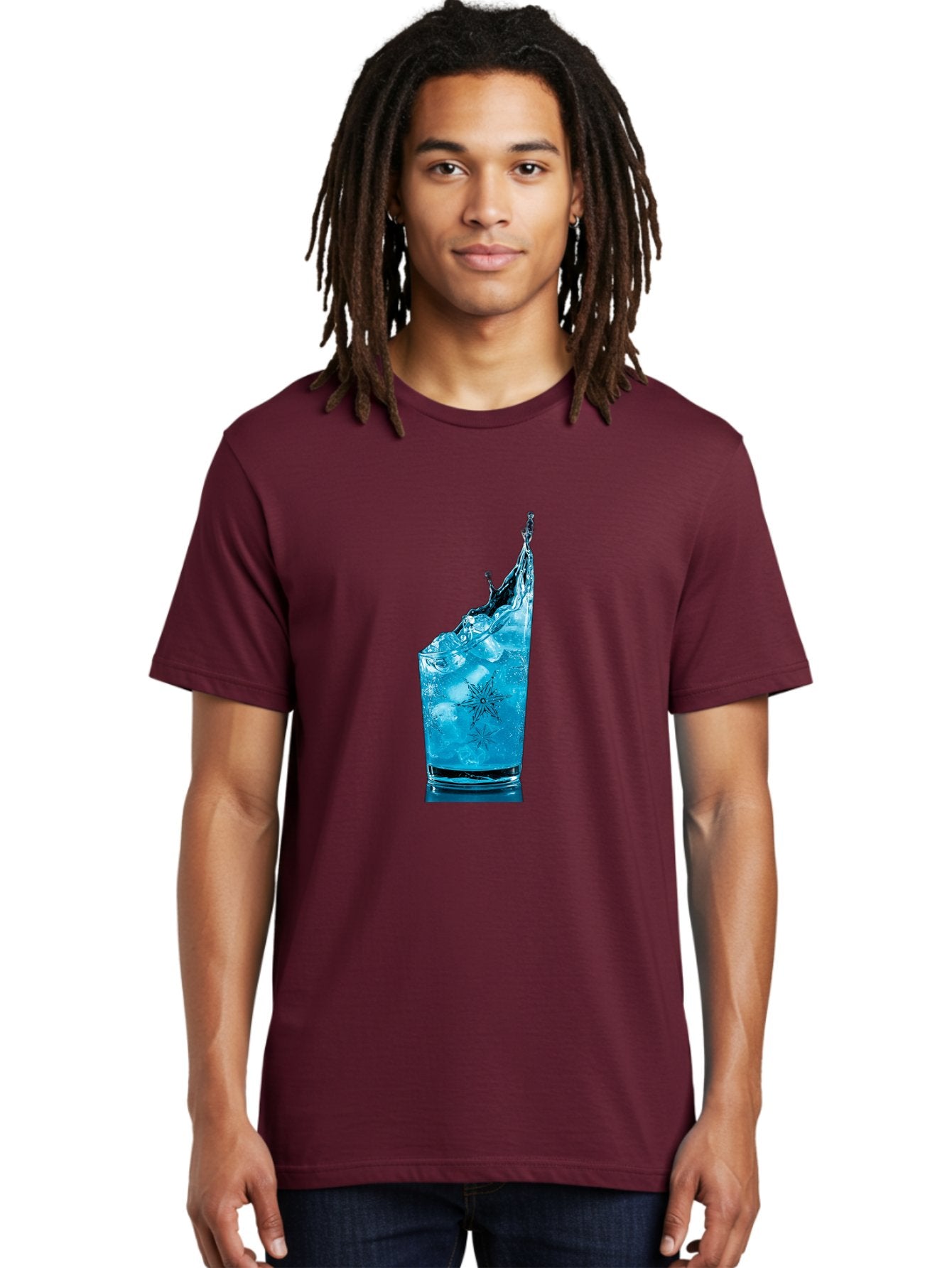 Blue-Drink-Splash Men'S Graphic Tee, 100% Cotton, Comfortable Casual Summer Wear, Machine Washable, Vintage Camera, Old Camera, Antique Camera, Black Camera, Classic Photography, Photography Equipment, Nostalgic Device, Film Camera, Camera Art Bal831 23