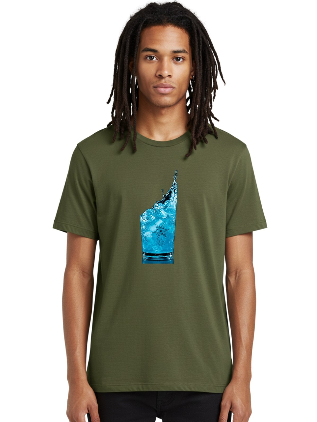 Blue-Drink-Splash Men'S Graphic Tee, 100% Cotton, Comfortable Casual Summer Wear, Machine Washable, Vintage Camera, Old Camera, Antique Camera, Black Camera, Classic Photography, Photography Equipment, Nostalgic Device, Film Camera, Camera Art Bal831 28