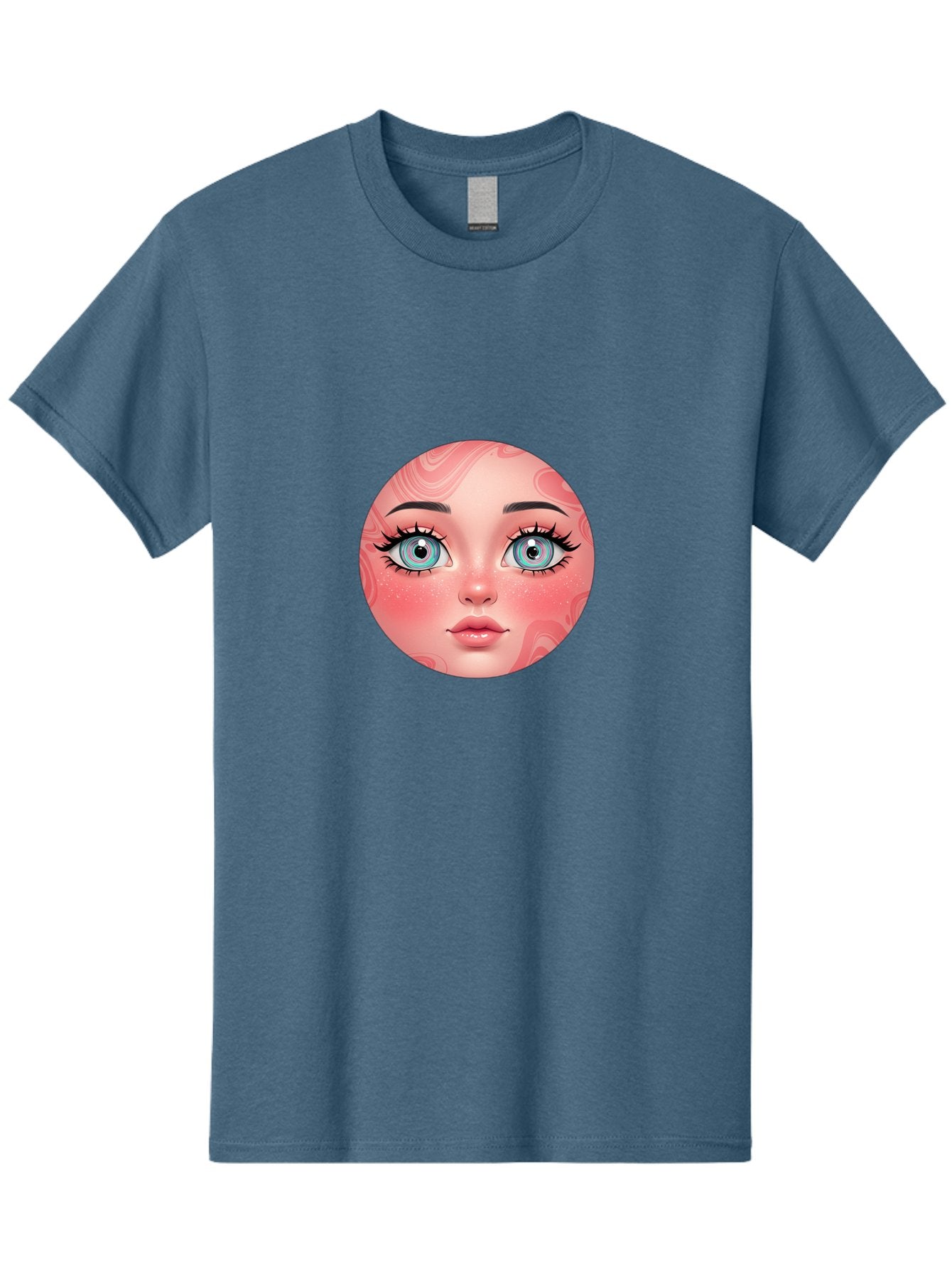Blue-Eyed-Girl-Portrait Men'S Graphic Tee, 100% Cotton, Comfortable Casual Summer Wear, Machine Washable, Vintage Camera, Old Camera, Antique Camera, Black Camera, Classic Photography, Photography Equipment, Nostalgic Device, Film Camera, Bal832 7
