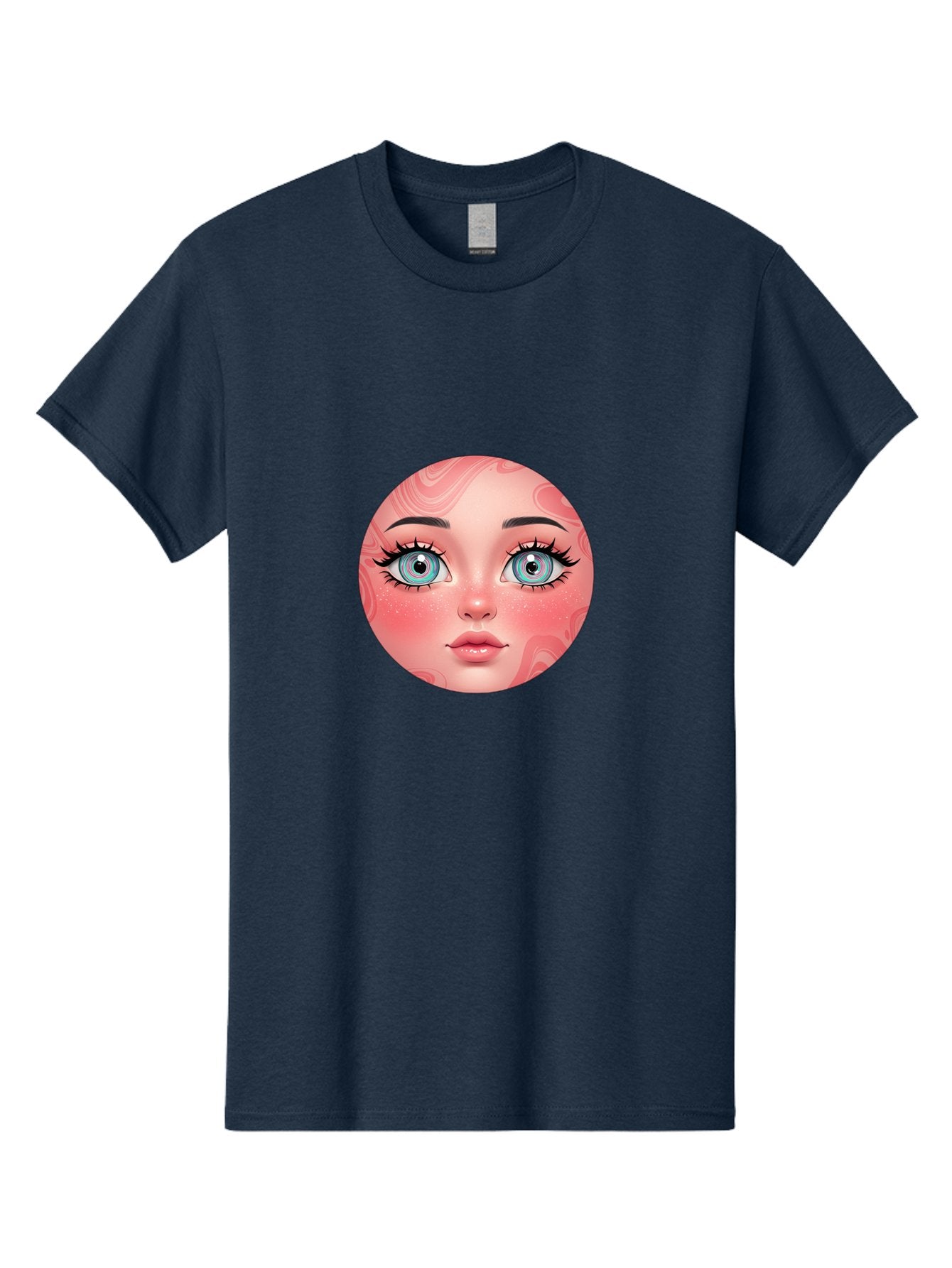 Blue-Eyed-Girl-Portrait Men'S Graphic Tee, 100% Cotton, Comfortable Casual Summer Wear, Machine Washable, Vintage Camera, Old Camera, Antique Camera, Black Camera, Classic Photography, Photography Equipment, Nostalgic Device, Film Camera, Bal832 3