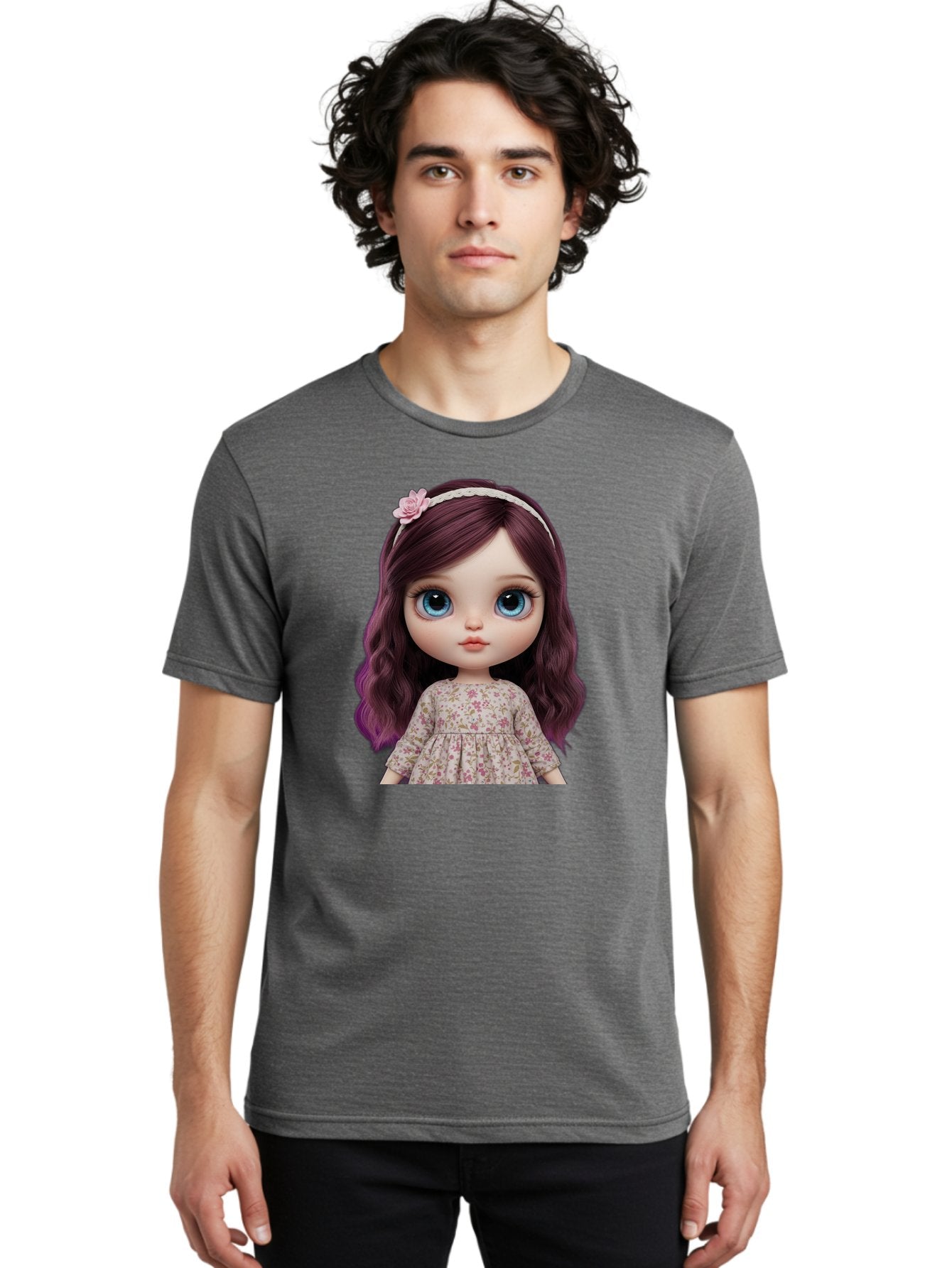 Blythe-Doll-2 Men'S Graphic Tee, 100% Cotton, Comfortable Casual Summer Wear, Machine Washable, Vintage Camera, Old Camera, Antique Camera, Black Camera, Classic Photography, Photography Equipment, Nostalgic Device, Film Camera, Camera Art Bal838 26