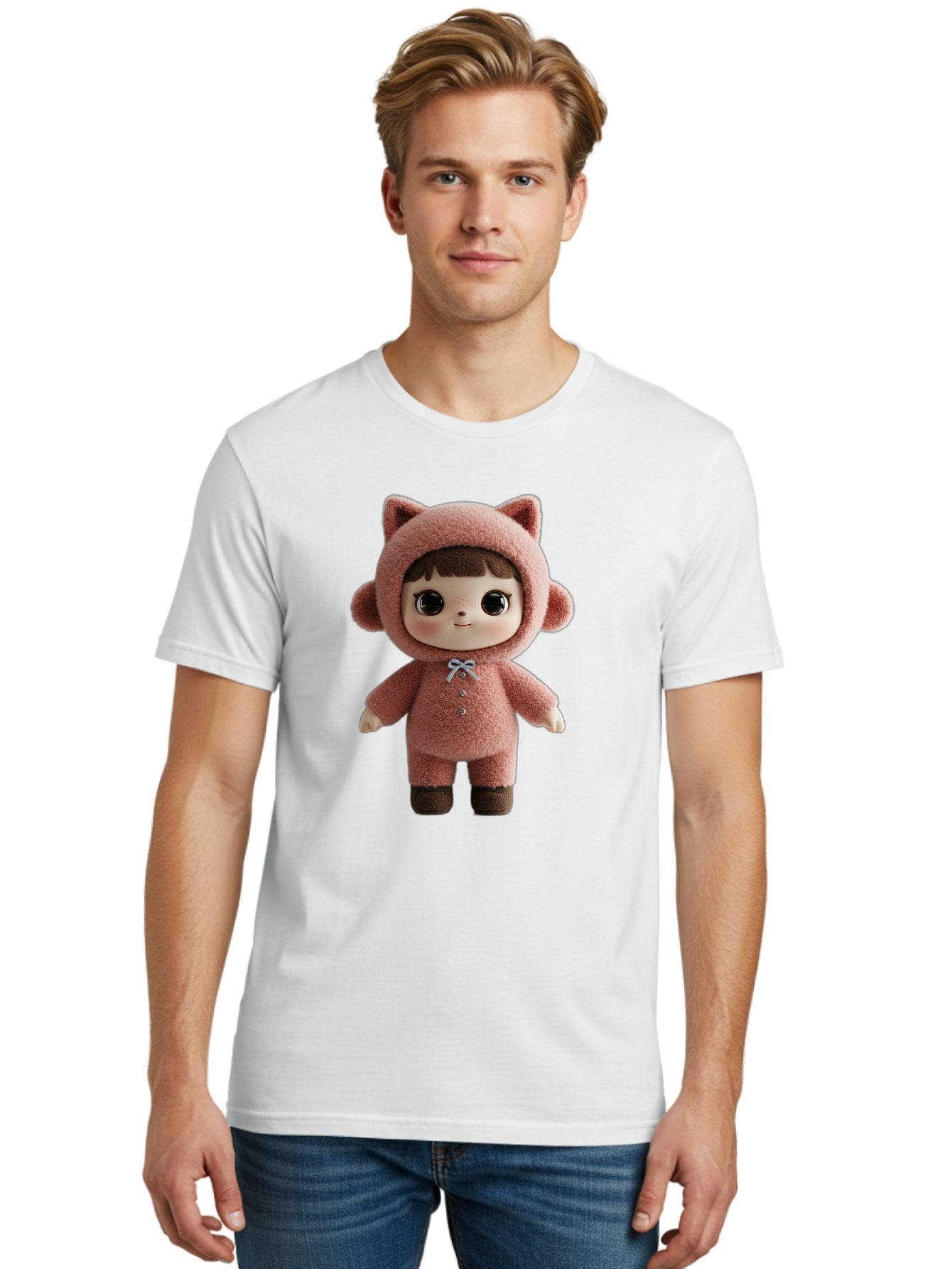 Blythe-Pink-Cat-Costume Men'S Graphic Tee, 100% Cotton, Comfortable Casual Summer Wear, Machine Washable, Vintage Camera, Old Camera, Antique Camera, Black Camera, Classic Photography, Photography Equipment, Nostalgic Device, Film Camera, Bal843 30