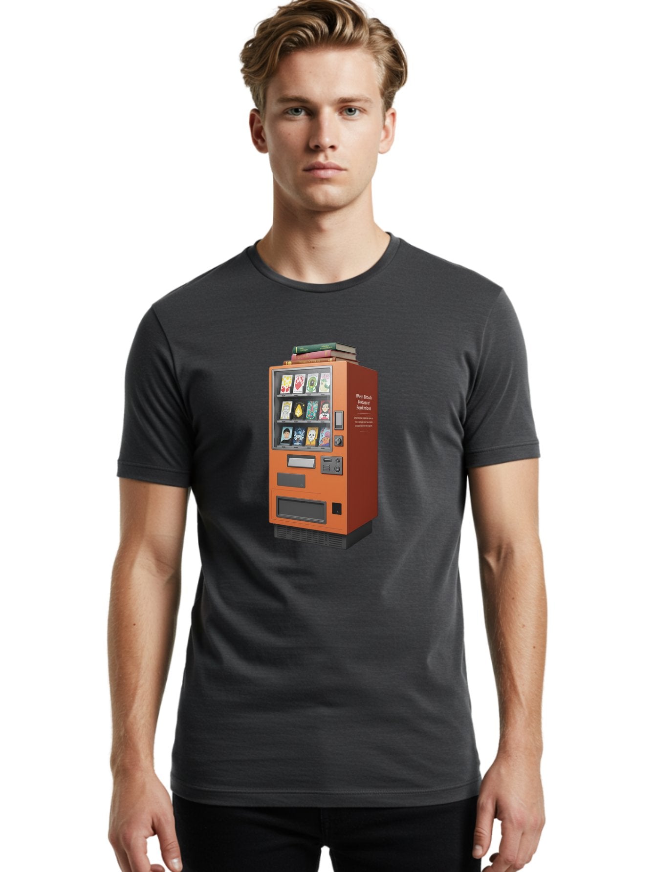 Book-Vending-Machine Men'S Graphic Tee, 100% Cotton, Comfortable Casual Summer Wear, Machine Washable, Vintage Camera, Old Camera, Antique Camera, Black Camera, Classic Photography, Photography Equipment, Nostalgic Device, Film Camera, Bal850 22