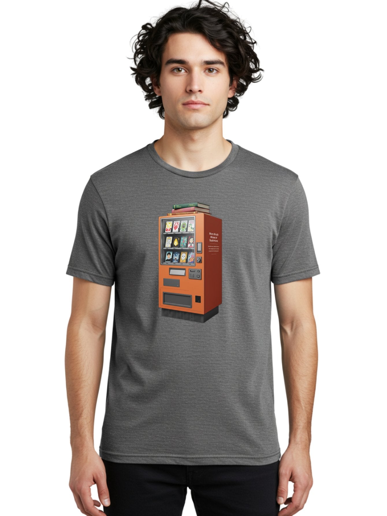 Book-Vending-Machine Men'S Graphic Tee, 100% Cotton, Comfortable Casual Summer Wear, Machine Washable, Vintage Camera, Old Camera, Antique Camera, Black Camera, Classic Photography, Photography Equipment, Nostalgic Device, Film Camera, Bal850 19