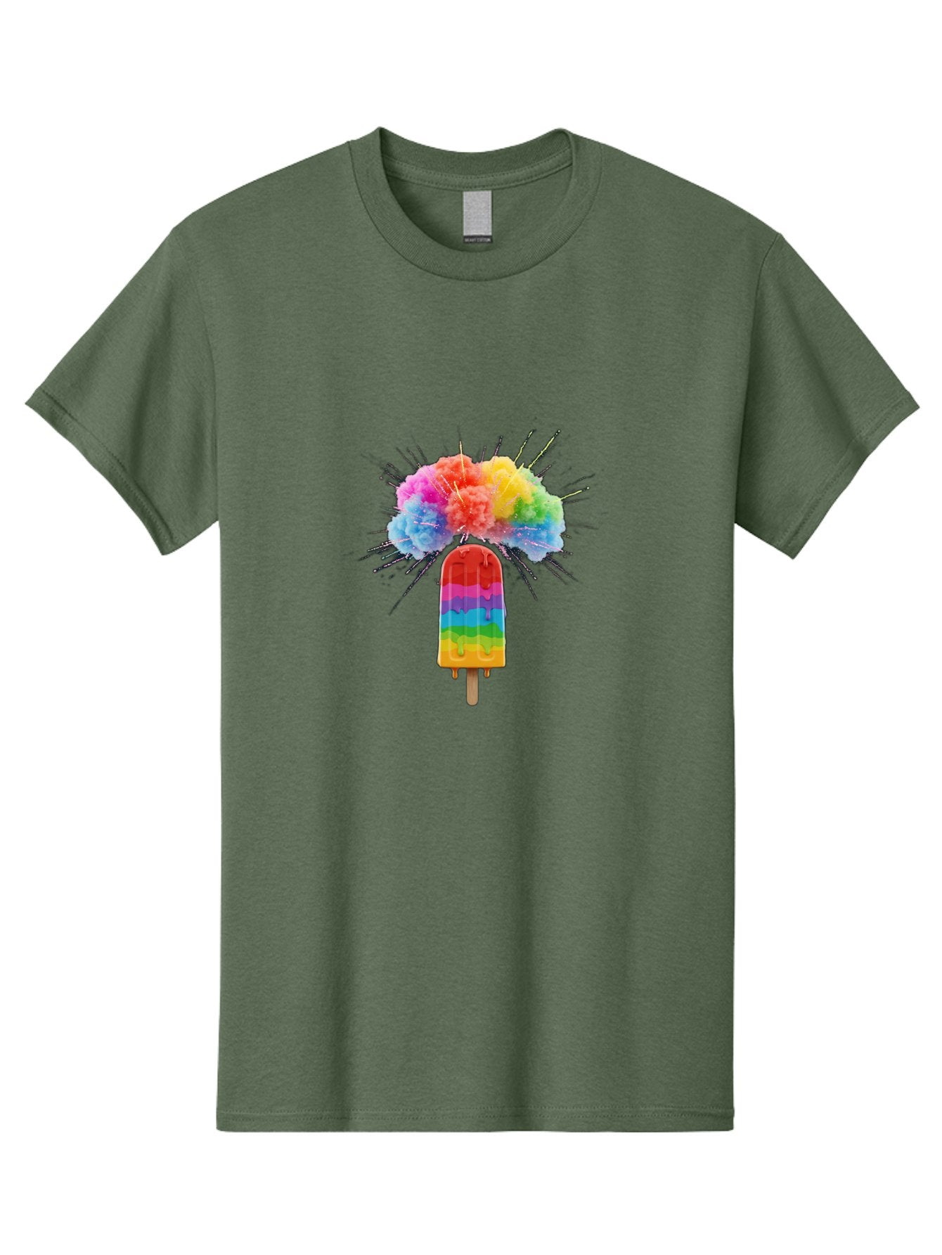 Boom-Rainbow-Popsicle Men'S Graphic Tee, 100% Cotton, Comfortable Casual Summer Wear, Machine Washable, Vintage Camera, Old Camera, Antique Camera, Black Camera, Classic Photography, Photography Equipment, Nostalgic Device, Film Camera, Bal851