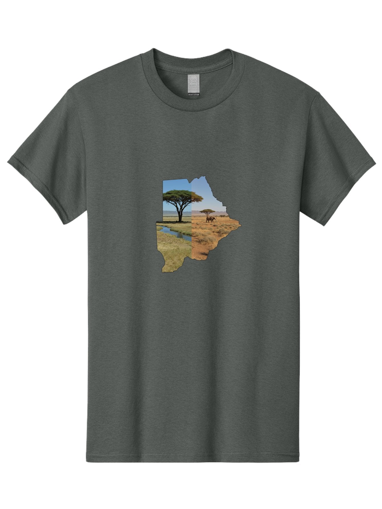Botswana-Landscape Men'S Graphic Tee, 100% Cotton, Comfortable Casual Summer Wear, Machine Washable, Vintage Camera, Old Camera, Antique Camera, Black Camera, Classic Photography, Photography Equipment, Nostalgic Device, Film Camera, Bal856 13
