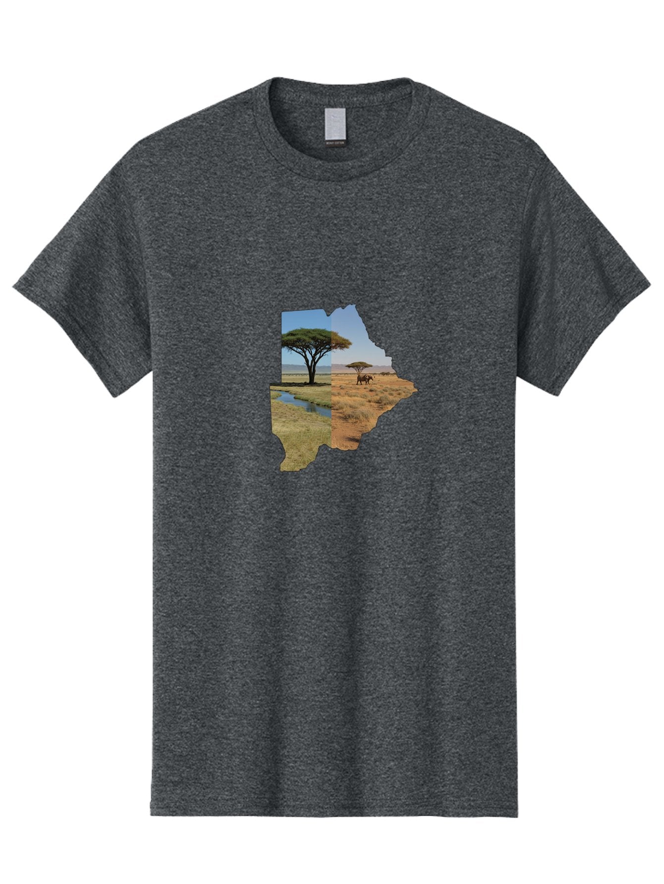 Botswana-Landscape Men'S Graphic Tee, 100% Cotton, Comfortable Casual Summer Wear, Machine Washable, Vintage Camera, Old Camera, Antique Camera, Black Camera, Classic Photography, Photography Equipment, Nostalgic Device, Film Camera, Bal856 11