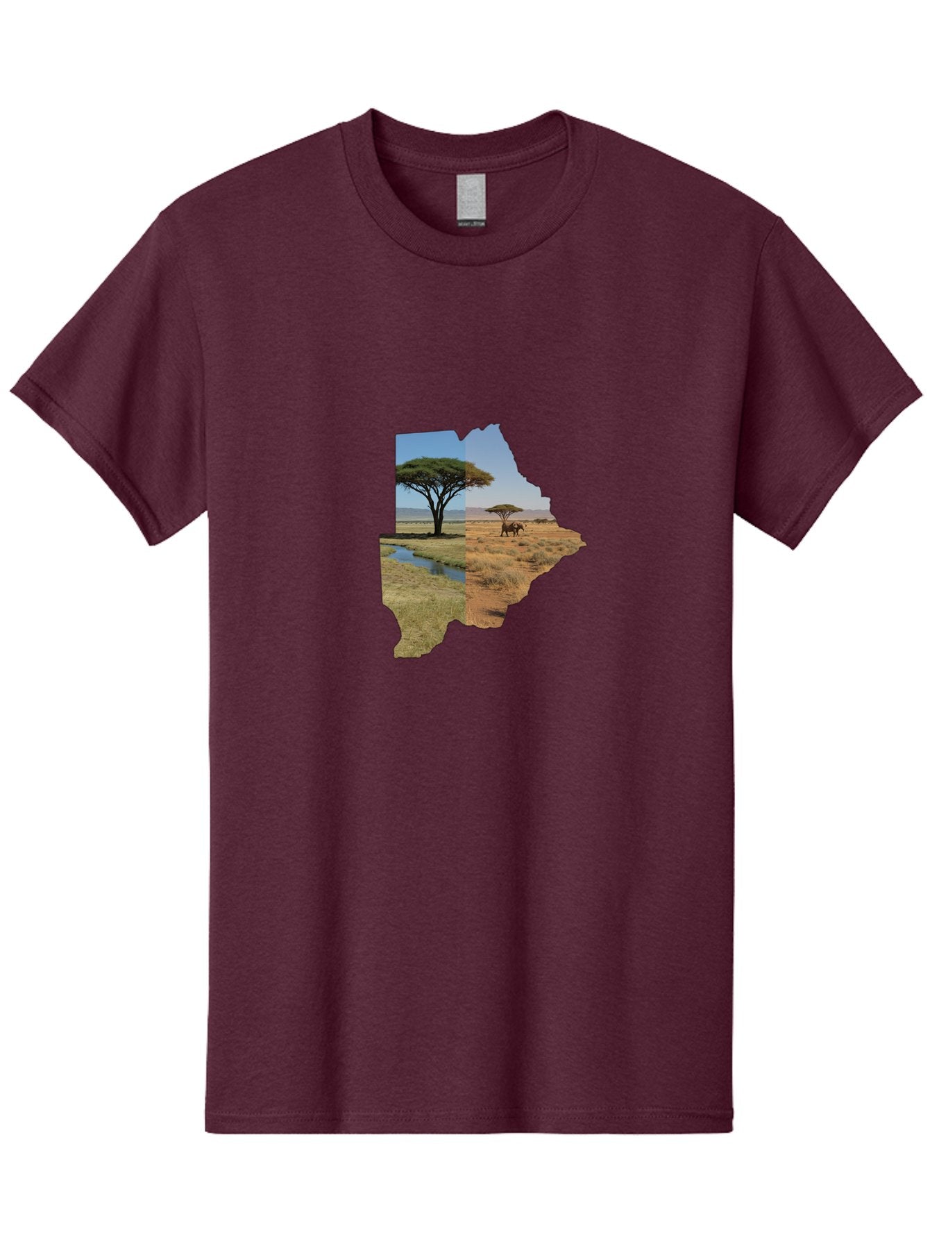 Botswana-Landscape Men'S Graphic Tee, 100% Cotton, Comfortable Casual Summer Wear, Machine Washable, Vintage Camera, Old Camera, Antique Camera, Black Camera, Classic Photography, Photography Equipment, Nostalgic Device, Film Camera, Bal856 15