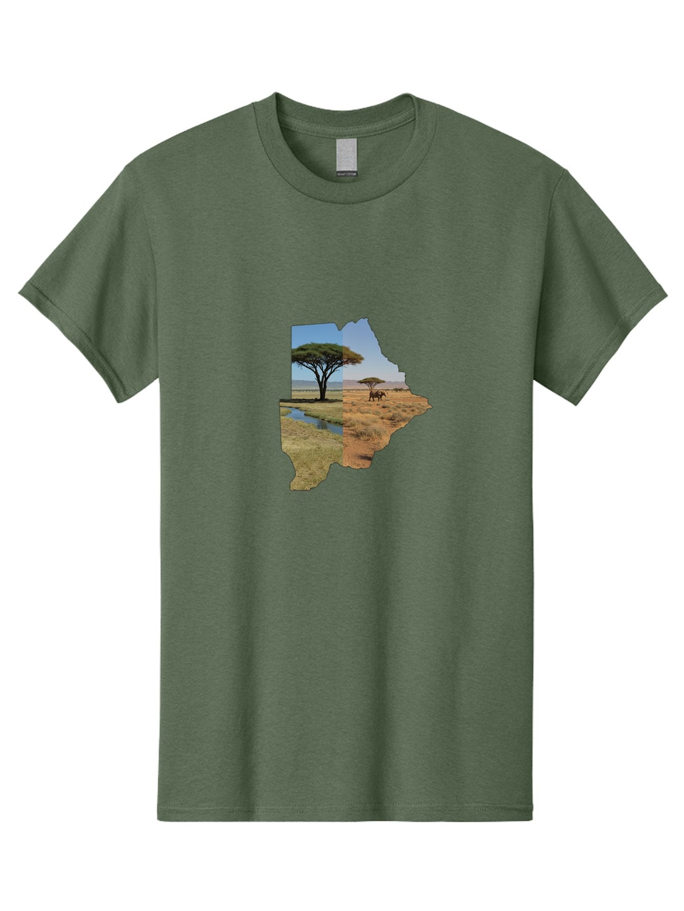 Botswana-Landscape Men'S Graphic Tee, 100% Cotton, Comfortable Casual Summer Wear, Machine Washable, Vintage Camera, Old Camera, Antique Camera, Black Camera, Classic Photography, Photography Equipment, Nostalgic Device, Film Camera, Bal856 10