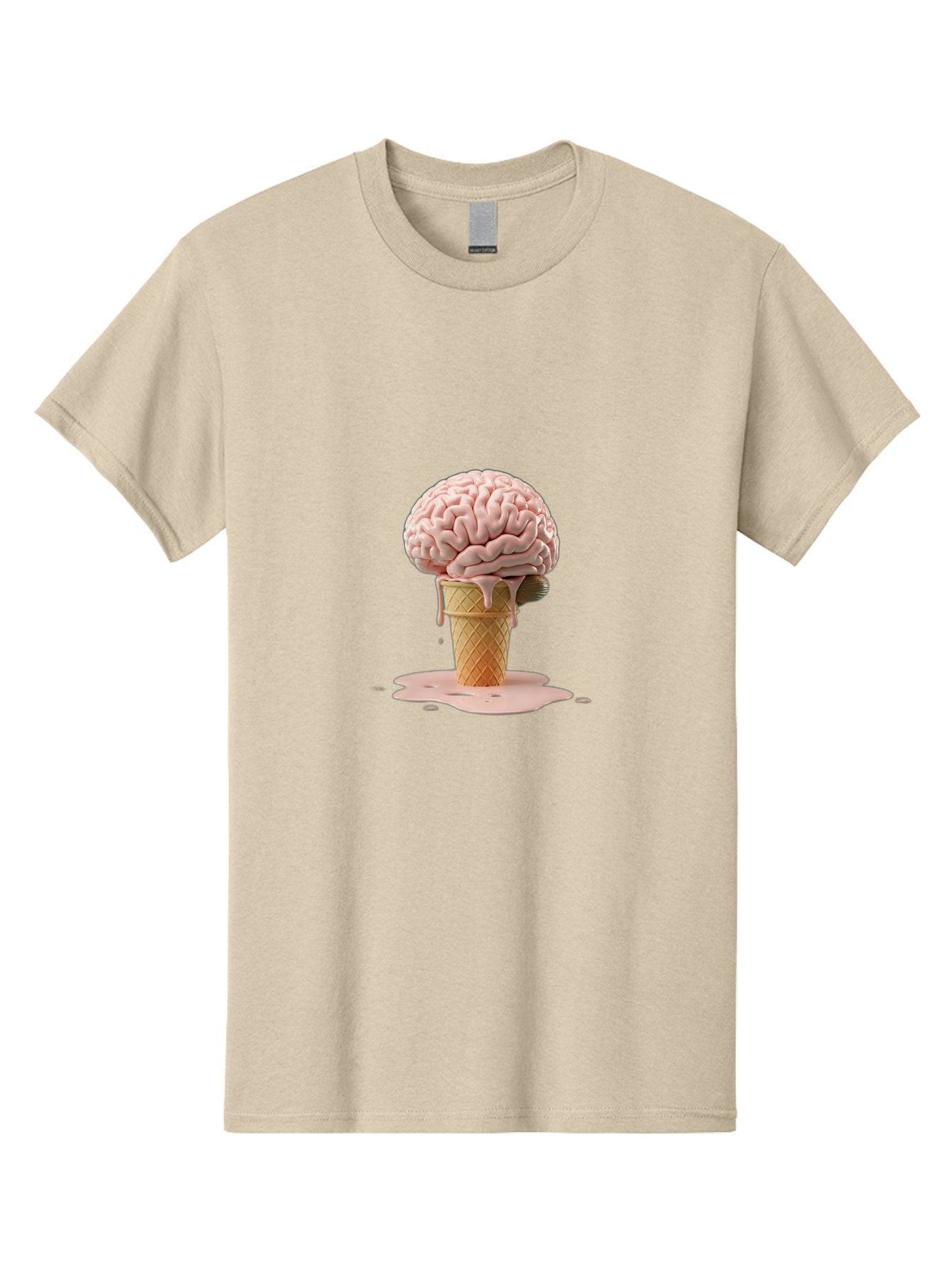 Brain-Ice-Cream-1 Men'S Graphic Tee, 100% Cotton, Comfortable Casual Summer Wear, Machine Washable, Vintage Camera, Old Camera, Antique Camera, Black Camera, Classic Photography, Photography Equipment, Nostalgic Device, Film Camera, Camera Art Bal865