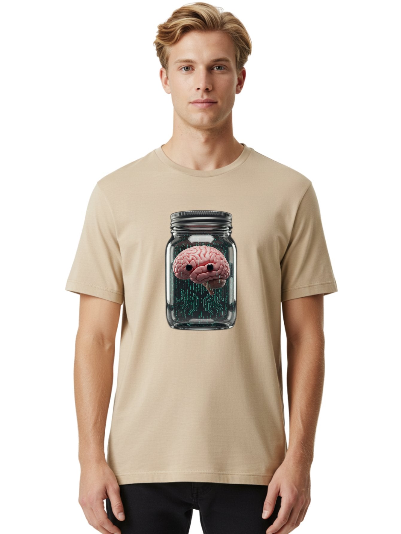 Brain-In-Jar-1 Men'S Graphic Tee, 100% Cotton, Comfortable Casual Summer Wear, Machine Washable, Vintage Camera, Old Camera, Antique Camera, Black Camera, Classic Photography, Photography Equipment, Nostalgic Device, Film Camera, Camera Art Bal872 21