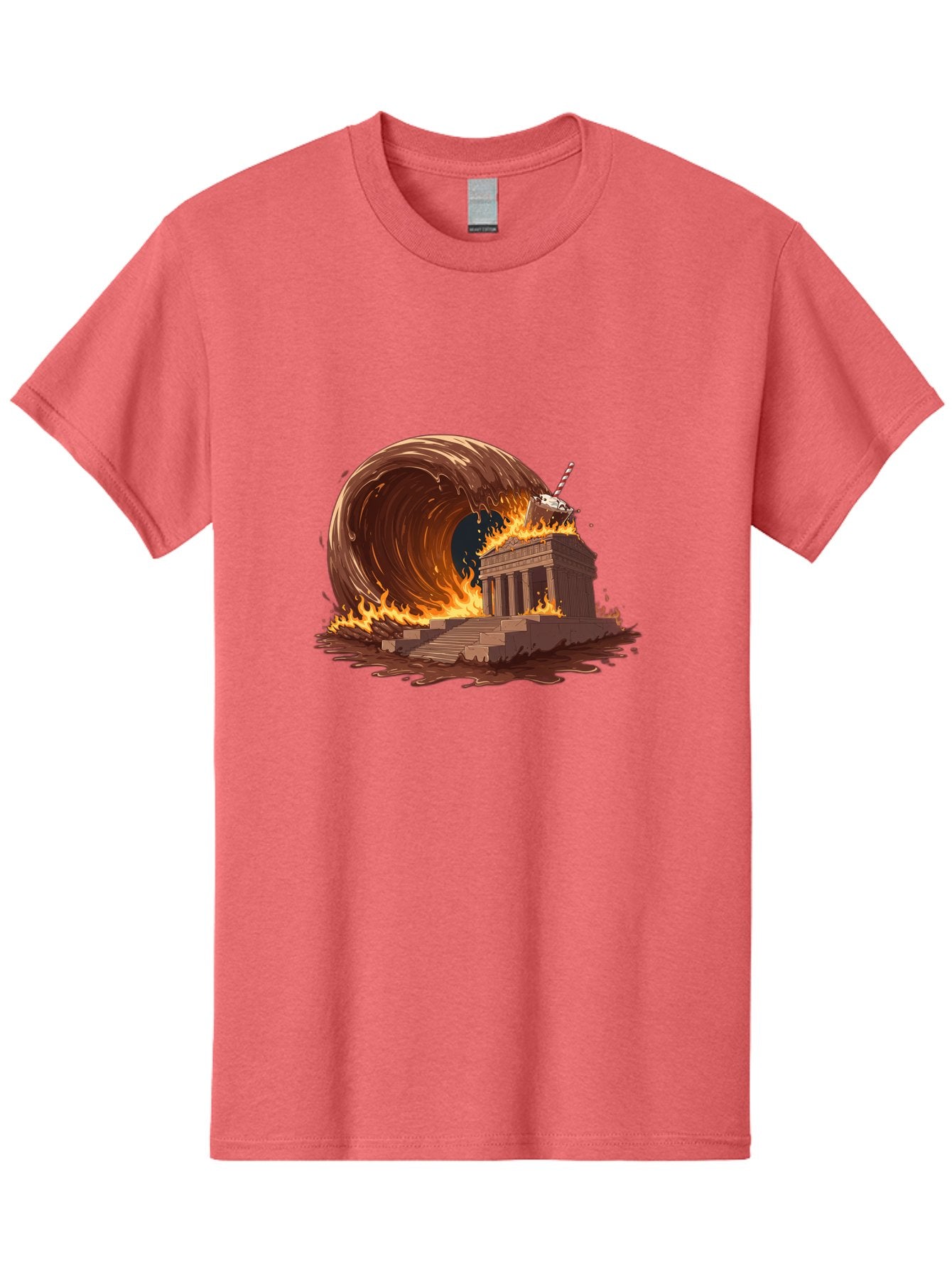 Brandenburg-Gate-On-Fire Men'S Graphic Tee, 100% Cotton, Comfortable Casual Summer Wear, Machine Washable, Vintage Camera, Old Camera, Antique Camera, Black Camera, Classic Photography, Photography Equipment, Nostalgic Device, Film Camera, Bal875 12