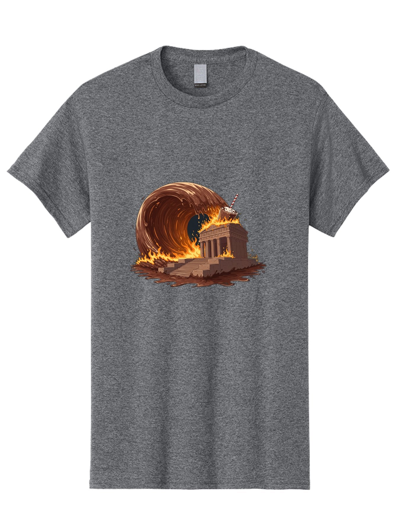 Brandenburg-Gate-On-Fire Men'S Graphic Tee, 100% Cotton, Comfortable Casual Summer Wear, Machine Washable, Vintage Camera, Old Camera, Antique Camera, Black Camera, Classic Photography, Photography Equipment, Nostalgic Device, Film Camera, Bal875 11