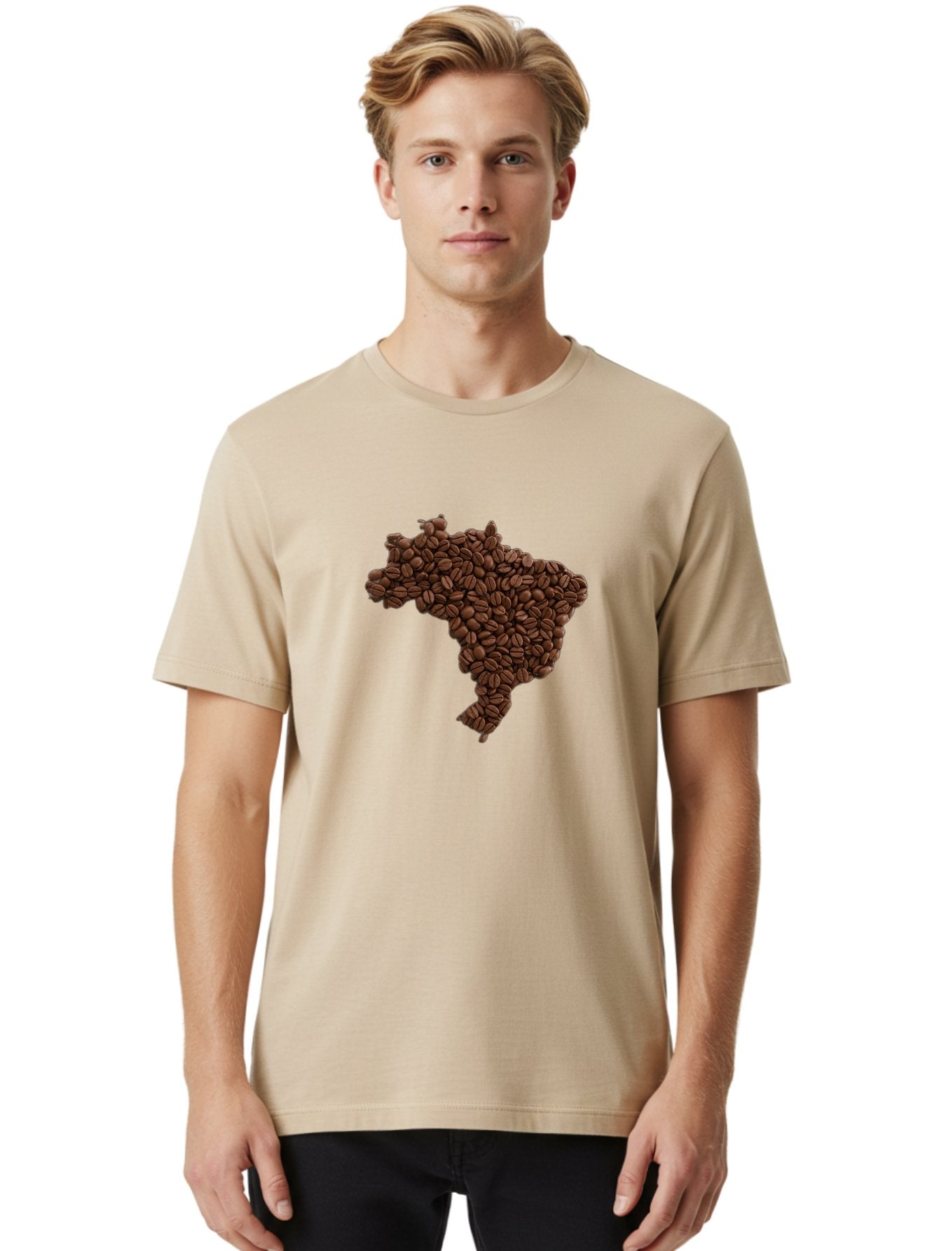 Brazil-Coffee-Beans Men'S Graphic Tee, 100% Cotton, Comfortable Casual Summer Wear, Machine Washable, Vintage Camera, Old Camera, Antique Camera, Black Camera, Classic Photography, Photography Equipment, Nostalgic Device, Film Camera, Bal876 30