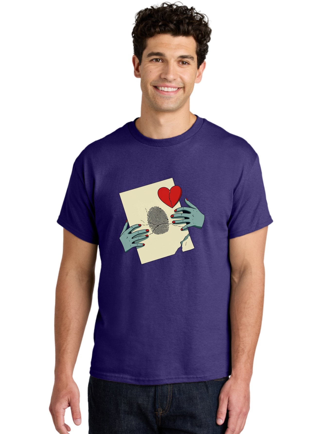 Broken-Heart-Fingerprint Men'S Graphic Tee, 100% Cotton, Comfortable Casual Summer Wear, Machine Washable, Vintage Camera, Old Camera, Antique Camera, Black Camera, Classic Photography, Photography Equipment, Nostalgic Device, Film Camera, Bal880 24