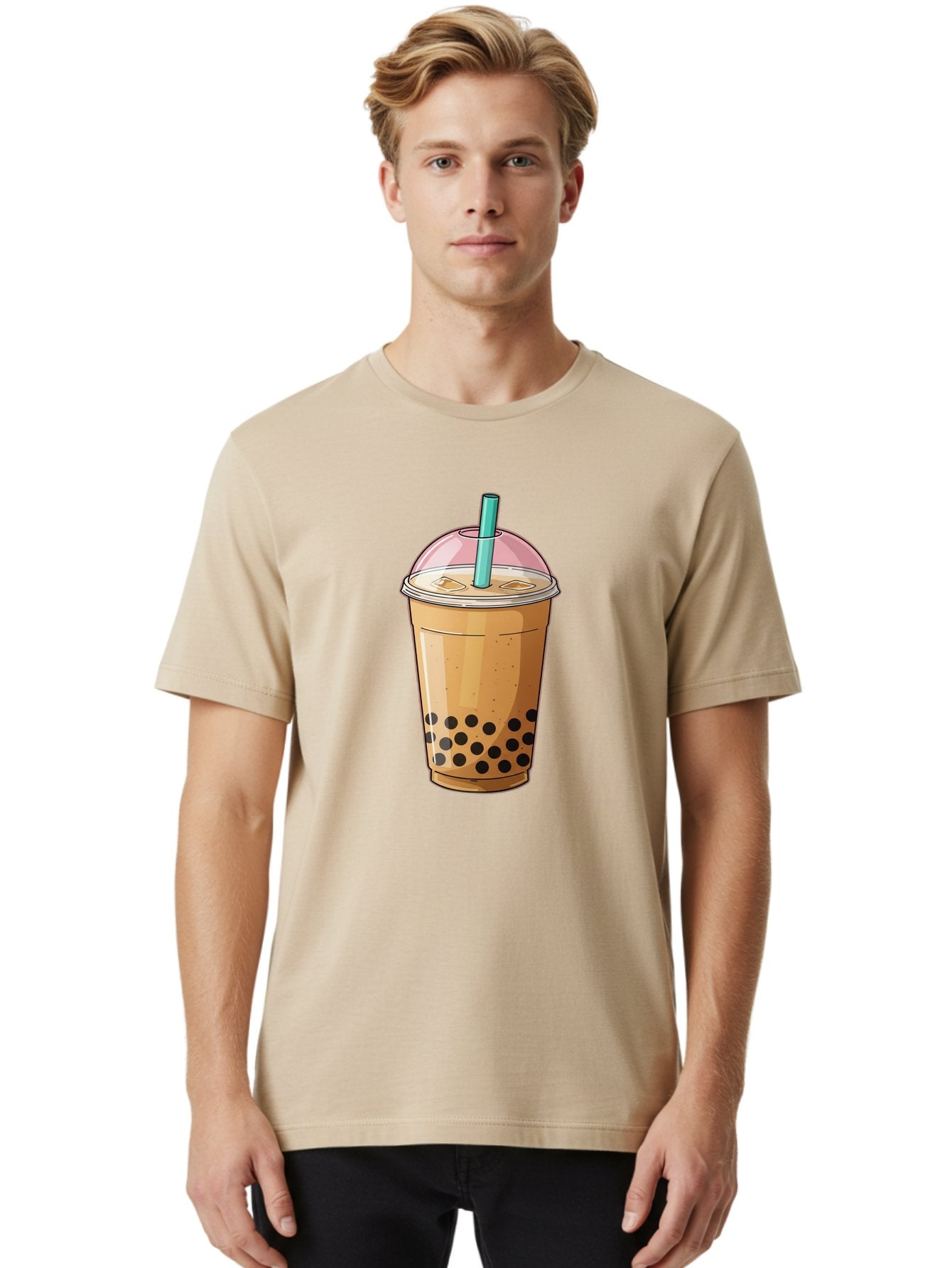 Bubble-Milk-Tea-1 Men'S Graphic Tee, 100% Cotton, Comfortable Casual Summer Wear, Machine Washable, Vintage Camera, Old Camera, Antique Camera, Black Camera, Classic Photography, Photography Equipment, Nostalgic Device, Film Camera, Camera Art Bal886 24