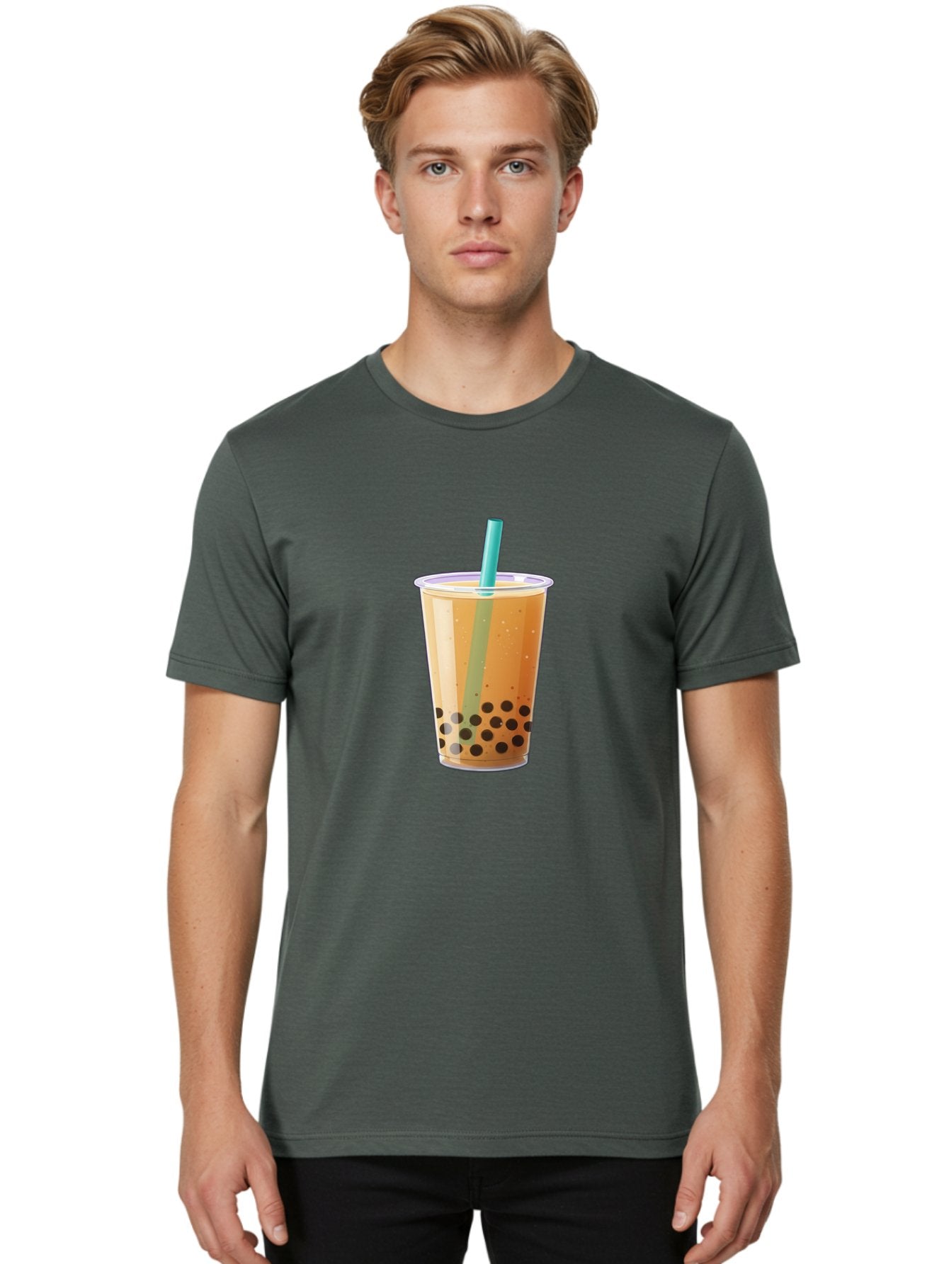 Bubble-Tea-1 Men'S Graphic Tee, 100% Cotton, Comfortable Casual Summer Wear, Machine Washable, Vintage Camera, Old Camera, Antique Camera, Black Camera, Classic Photography, Photography Equipment, Nostalgic Device, Film Camera, Camera Art Bal888 24