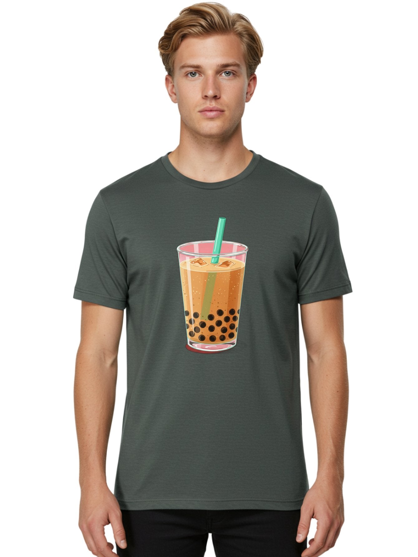 Bubble-Tea-2 Men'S Graphic Tee, 100% Cotton, Comfortable Casual Summer Wear, Machine Washable, Vintage Camera, Old Camera, Antique Camera, Black Camera, Classic Photography, Photography Equipment, Nostalgic Device, Film Camera, Camera Art Bal889 20