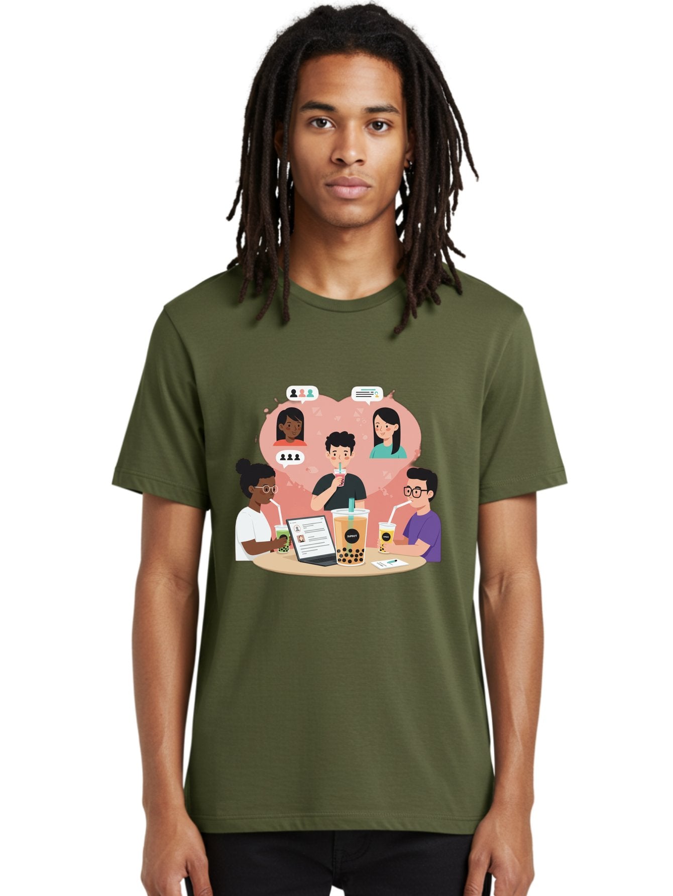 Bubble-Tea-Friends Men'S Graphic Tee, 100% Cotton, Comfortable Casual Summer Wear, Machine Washable, Vintage Camera, Old Camera, Antique Camera, Black Camera, Classic Photography, Photography Equipment, Nostalgic Device, Film Camera, Bal891 17