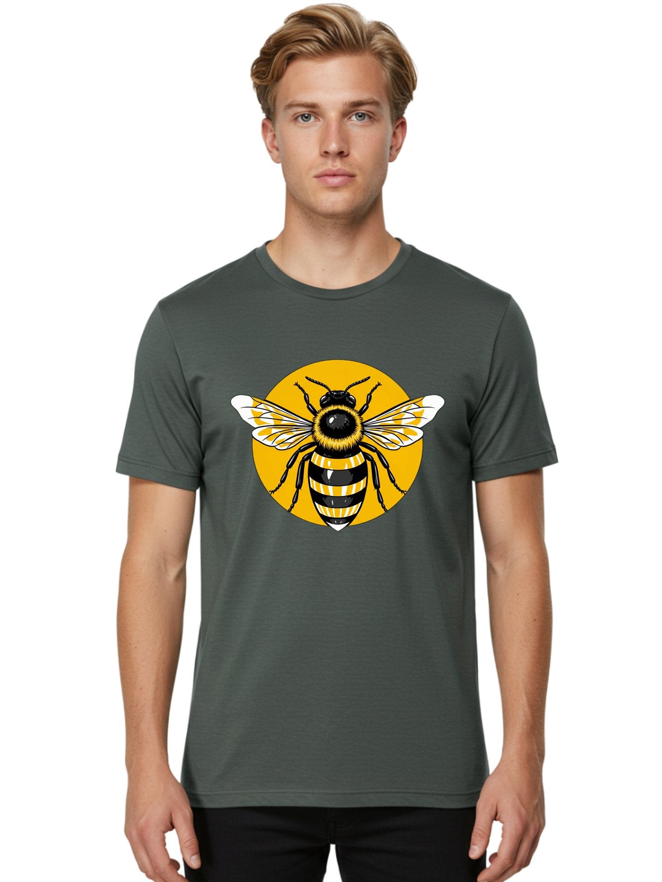 Bumble-Bee Men'S Graphic Tee, 100% Cotton, Comfortable Casual Summer Wear, Machine Washable, Vintage Camera, Old Camera, Antique Camera, Black Camera, Classic Photography, Photography Equipment, Nostalgic Device, Film Camera, Camera Art Bal895 29