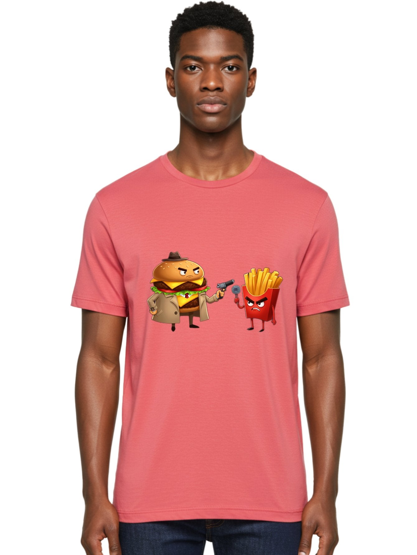 Burger-Vs-Fries Men'S Graphic Tee, 100% Cotton, Comfortable Casual Summer Wear, Machine Washable, Vintage Camera, Old Camera, Antique Camera, Black Camera, Classic Photography, Photography Equipment, Nostalgic Device, Film Camera, Camera Art Bal900 16