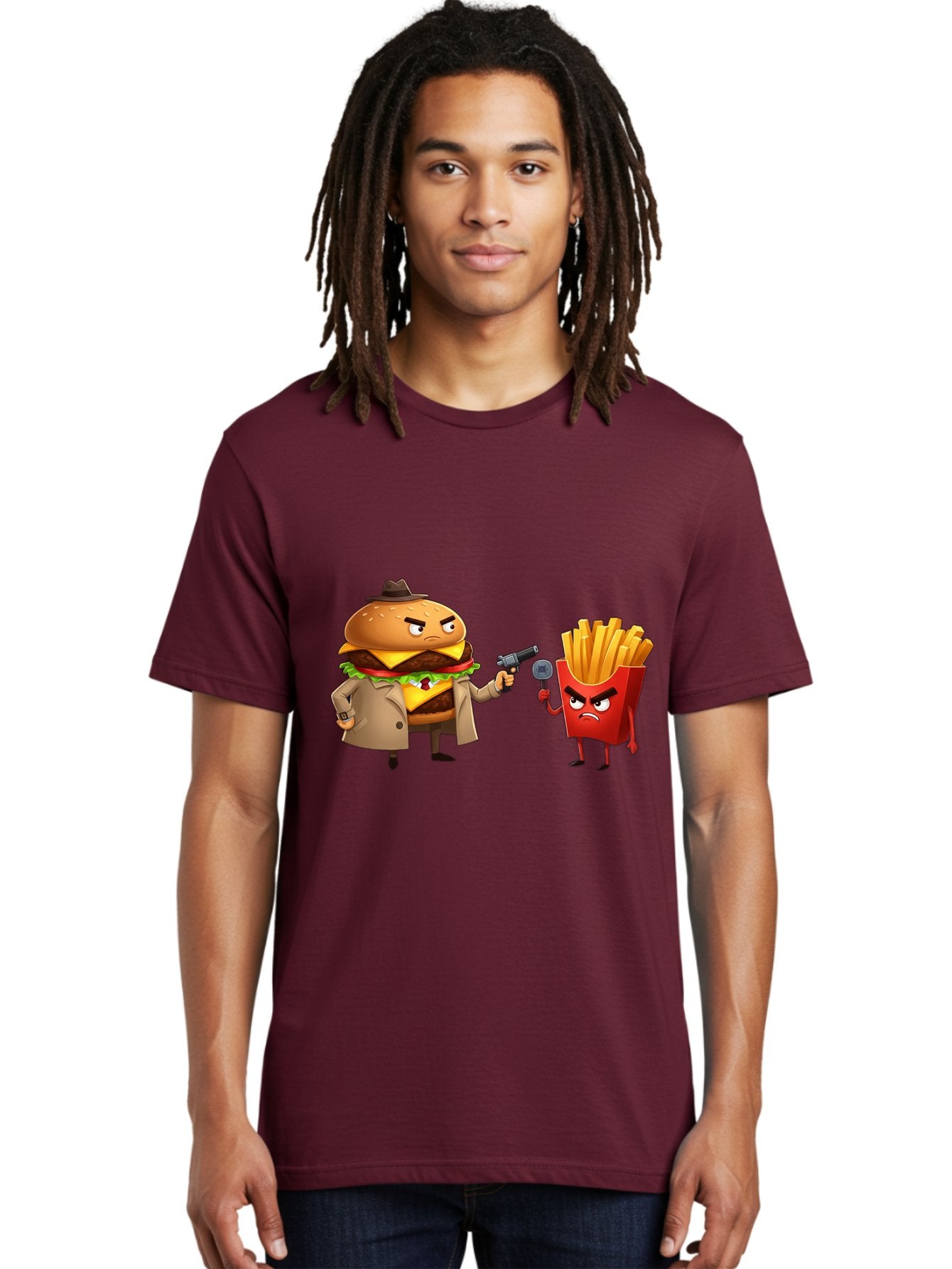 Burger-Vs-Fries Men'S Graphic Tee, 100% Cotton, Comfortable Casual Summer Wear, Machine Washable, Vintage Camera, Old Camera, Antique Camera, Black Camera, Classic Photography, Photography Equipment, Nostalgic Device, Film Camera, Camera Art Bal900 21