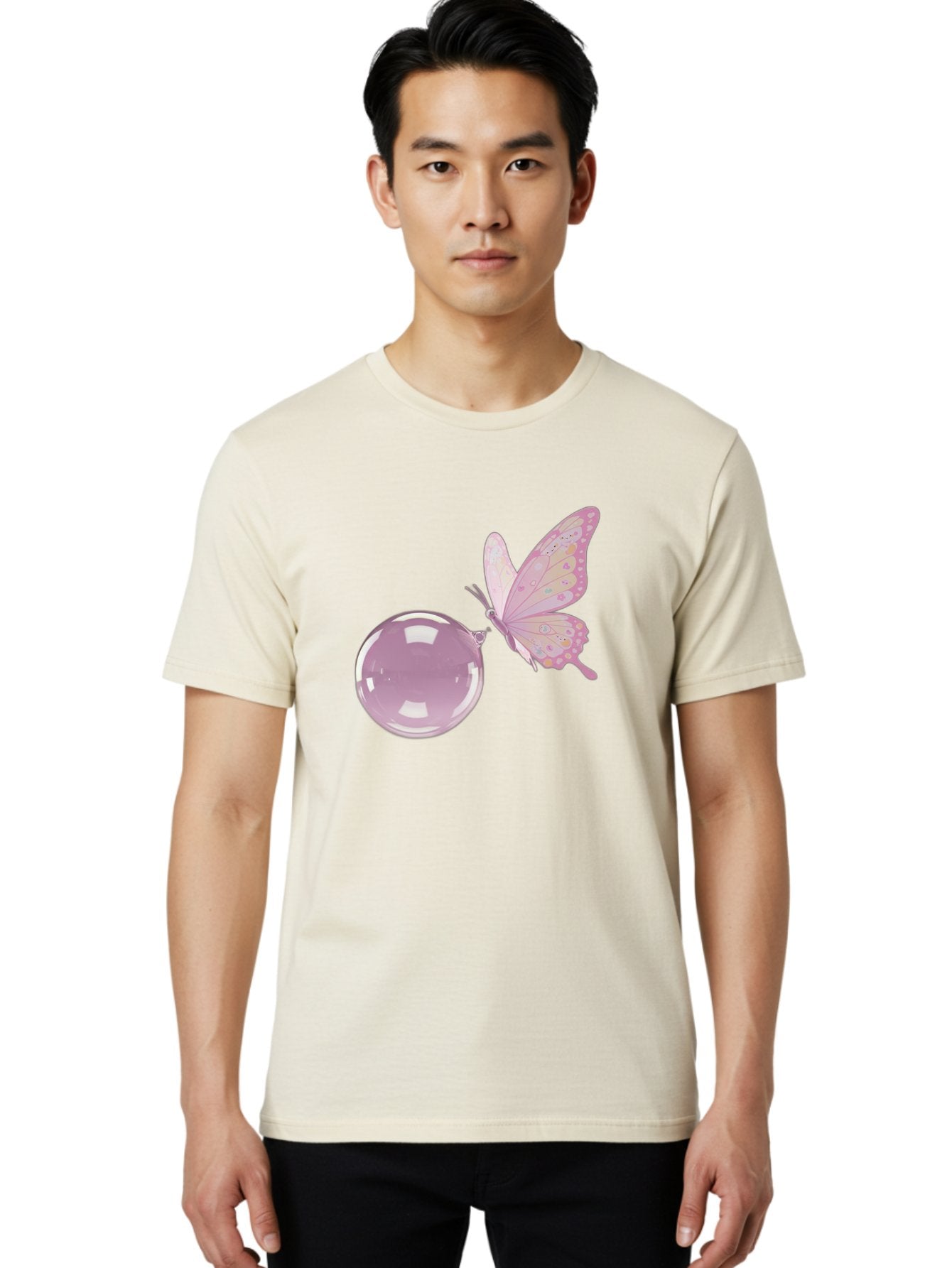 Butterfly-And-Bubble Men'S Graphic Tee, 100% Cotton, Comfortable Casual Summer Wear, Machine Washable, Vintage Camera, Old Camera, Antique Camera, Black Camera, Classic Photography, Photography Equipment, Nostalgic Device, Film Camera, Bal911 17