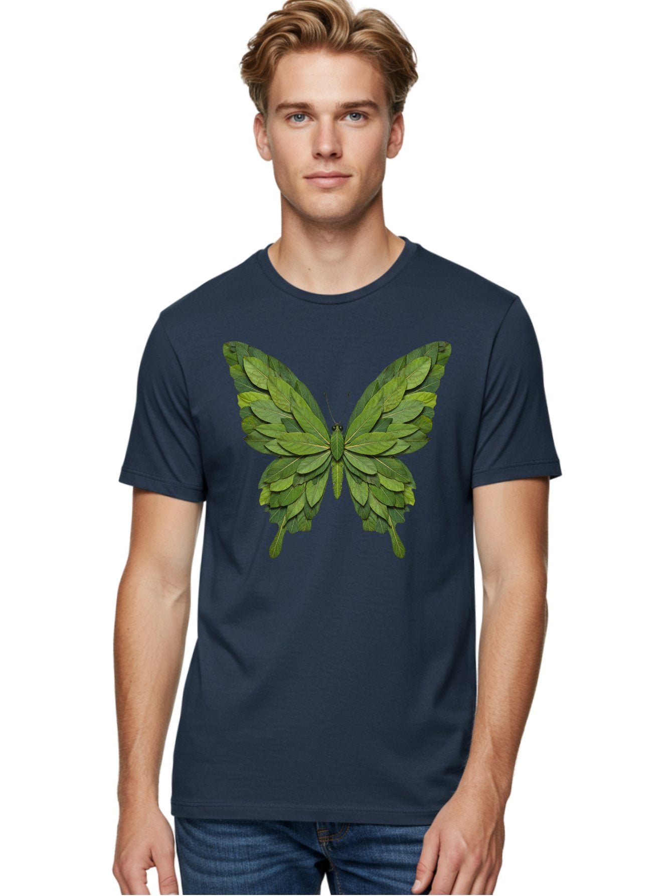 Butterfly-Made-Of-Leaves-2 Men'S Graphic Tee, 100% Cotton, Comfortable Casual Summer Wear, Machine Washable, Vintage Camera, Old Camera, Antique Camera, Black Camera, Classic Photography, Photography Equipment, Nostalgic Device, Film Camera, Bal913 20