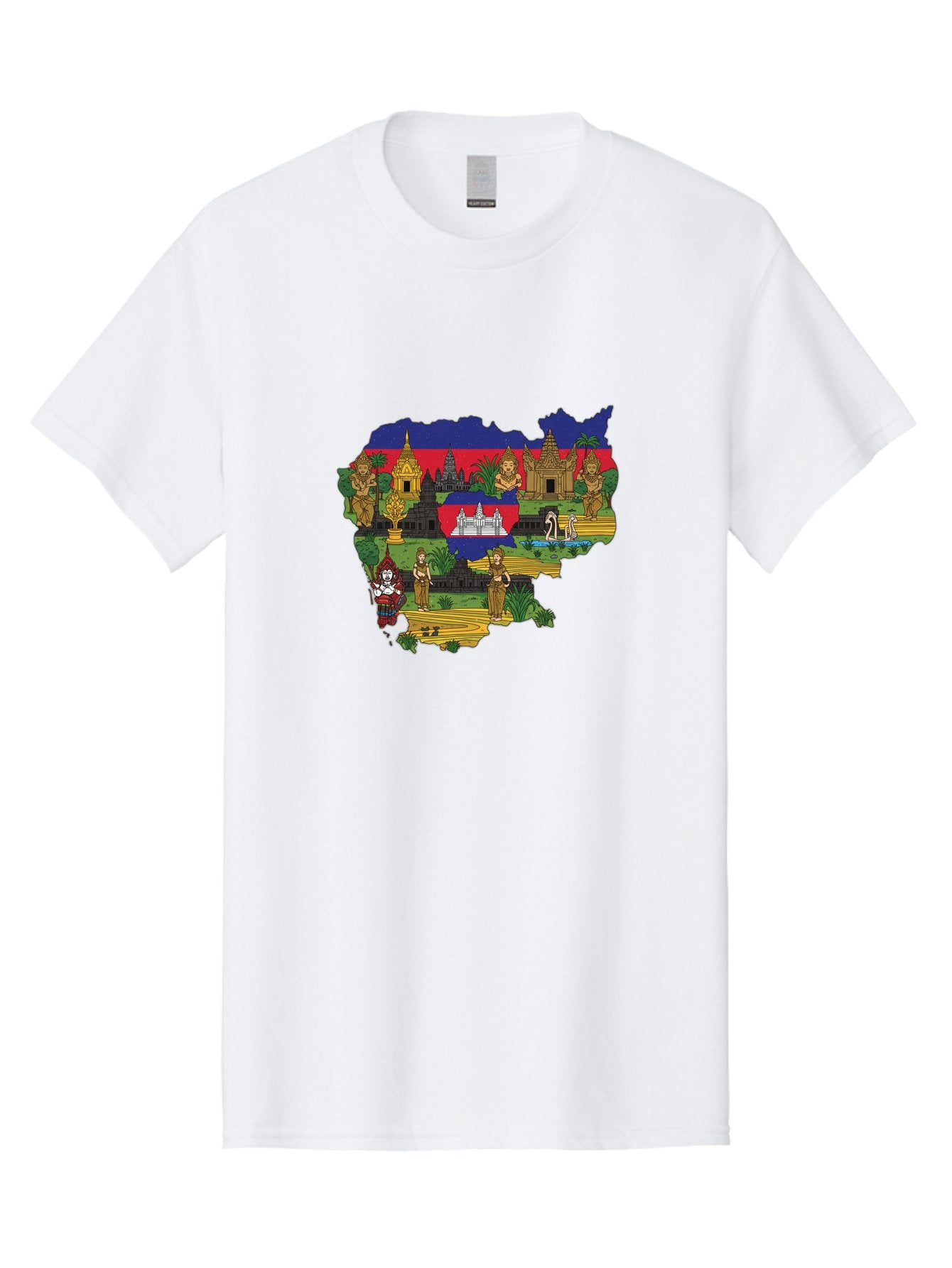 Cambodia-Cultural-Heritage Men'S Graphic Tee, 100% Cotton, Comfortable Casual Summer Wear, Machine Washable, Vintage Camera, Old Camera, Antique Camera, Black Camera, Classic Photography, Photography Equipment, Nostalgic Device, Film Camera, Bal930