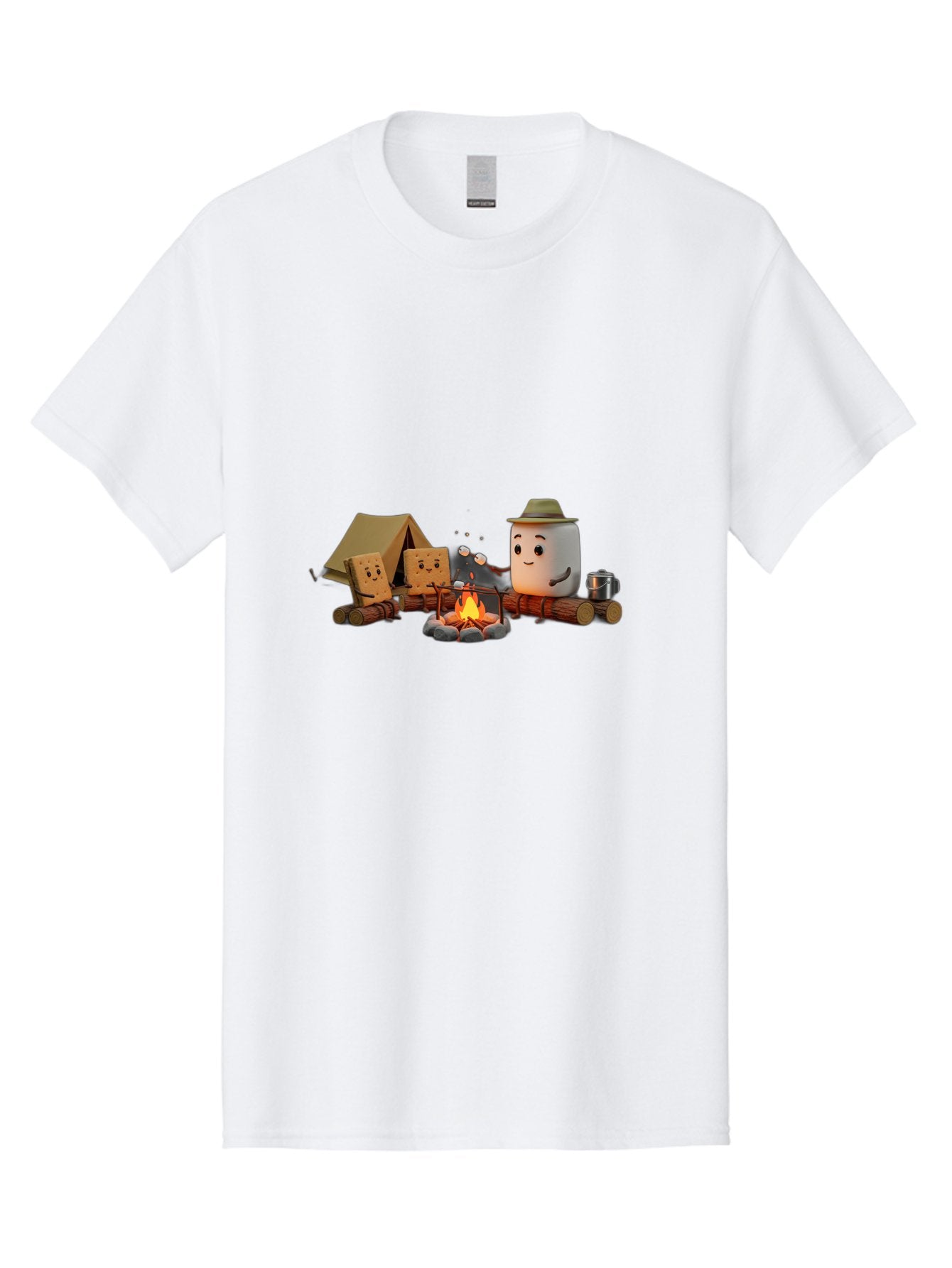 Camping-S-Mores Men'S Graphic Tee, 100% Cotton, Comfortable Casual Summer Wear, Machine Washable, Vintage Camera, Old Camera, Antique Camera, Black Camera, Classic Photography, Photography Equipment, Nostalgic Device, Film Camera, Camera Art Bal933 9