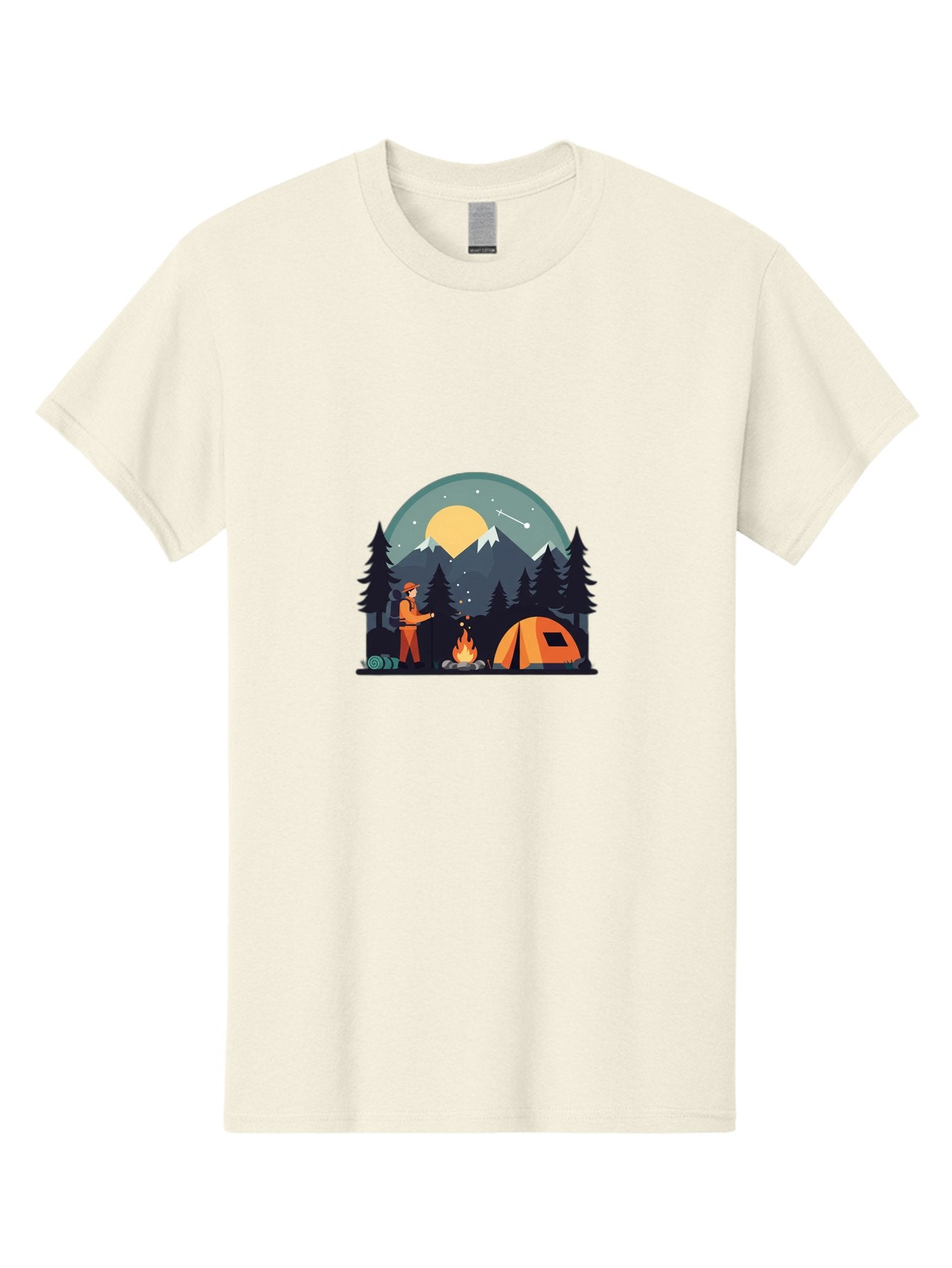 Camping-Under-The-Stars Men'S Graphic Tee, 100% Cotton, Comfortable Casual Summer Wear, Machine Washable, Vintage Camera, Old Camera, Antique Camera, Black Camera, Classic Photography, Photography Equipment, Nostalgic Device, Film Camera, Bal934 13