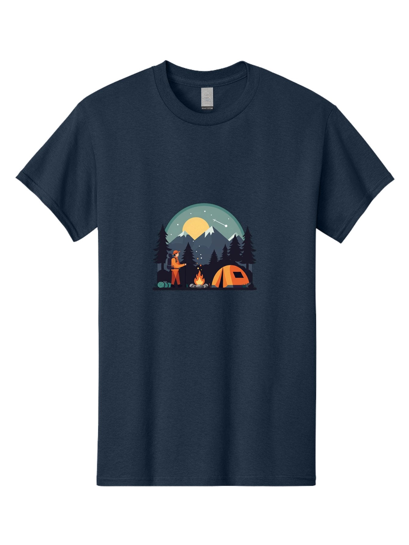 Camping-Under-The-Stars Men'S Graphic Tee, 100% Cotton, Comfortable Casual Summer Wear, Machine Washable, Vintage Camera, Old Camera, Antique Camera, Black Camera, Classic Photography, Photography Equipment, Nostalgic Device, Film Camera, Bal934 14