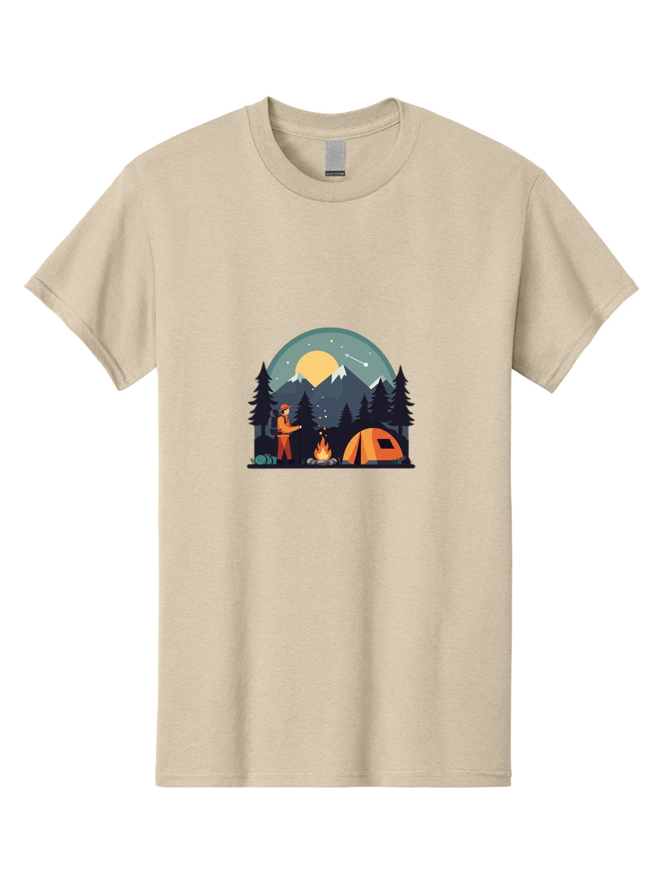 Camping-Under-The-Stars Men'S Graphic Tee, 100% Cotton, Comfortable Casual Summer Wear, Machine Washable, Vintage Camera, Old Camera, Antique Camera, Black Camera, Classic Photography, Photography Equipment, Nostalgic Device, Film Camera, Bal934 8