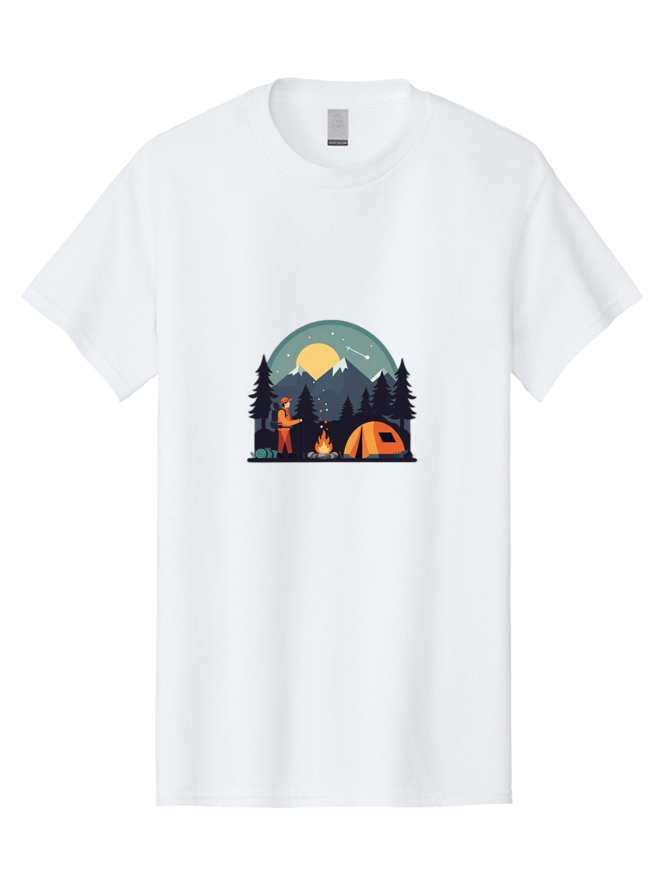 Camping-Under-The-Stars Men'S Graphic Tee, 100% Cotton, Comfortable Casual Summer Wear, Machine Washable, Vintage Camera, Old Camera, Antique Camera, Black Camera, Classic Photography, Photography Equipment, Nostalgic Device, Film Camera, Bal934