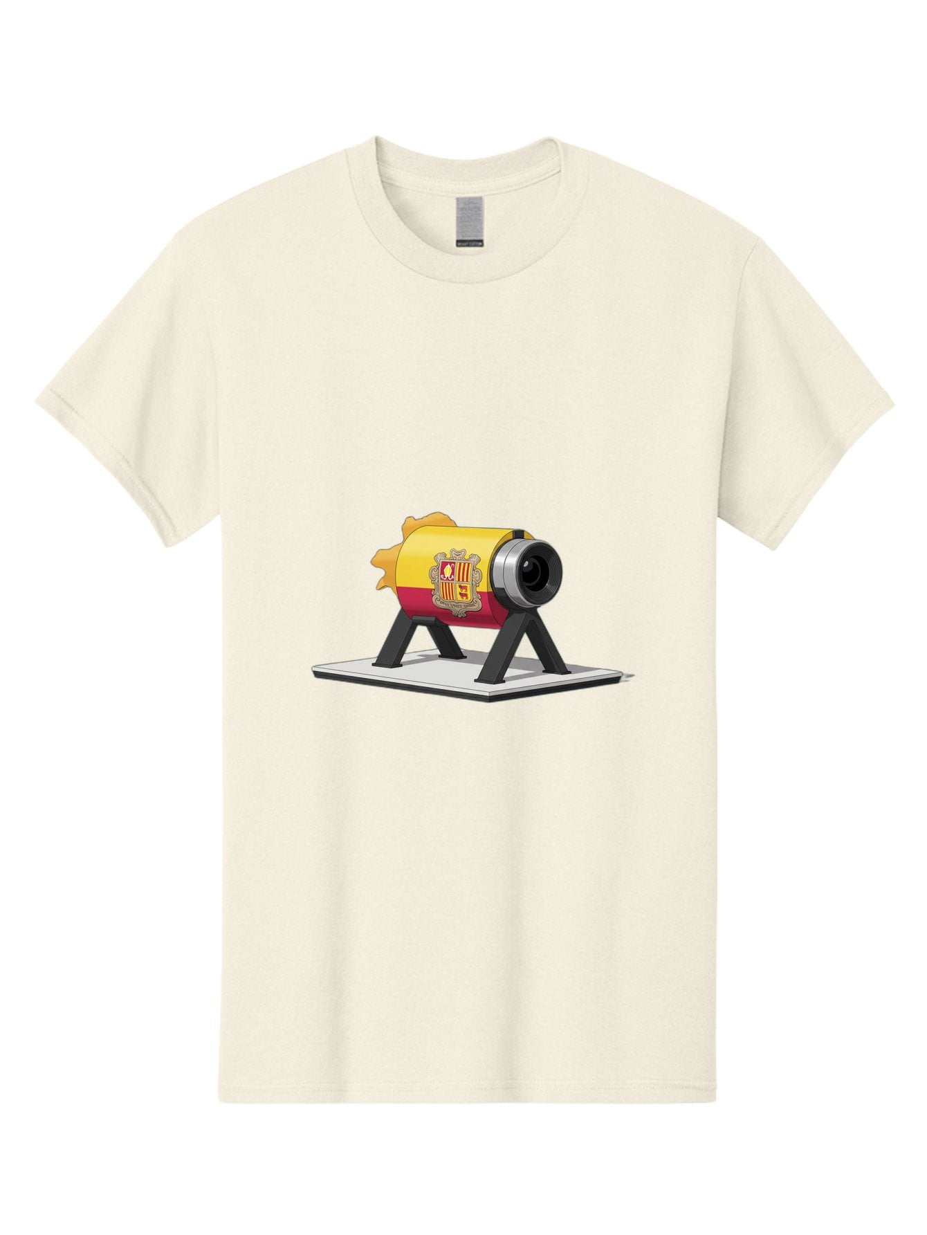 Cannon-Valencia-Coat-Of-Arms Men'S Graphic Tee, 100% Cotton, Comfortable Casual Summer Wear, Machine Washable, Vintage Camera, Old Camera, Antique Camera, Black Camera, Classic Photography, Photography Equipment, Nostalgic Device, Film Camera, Bal940 5