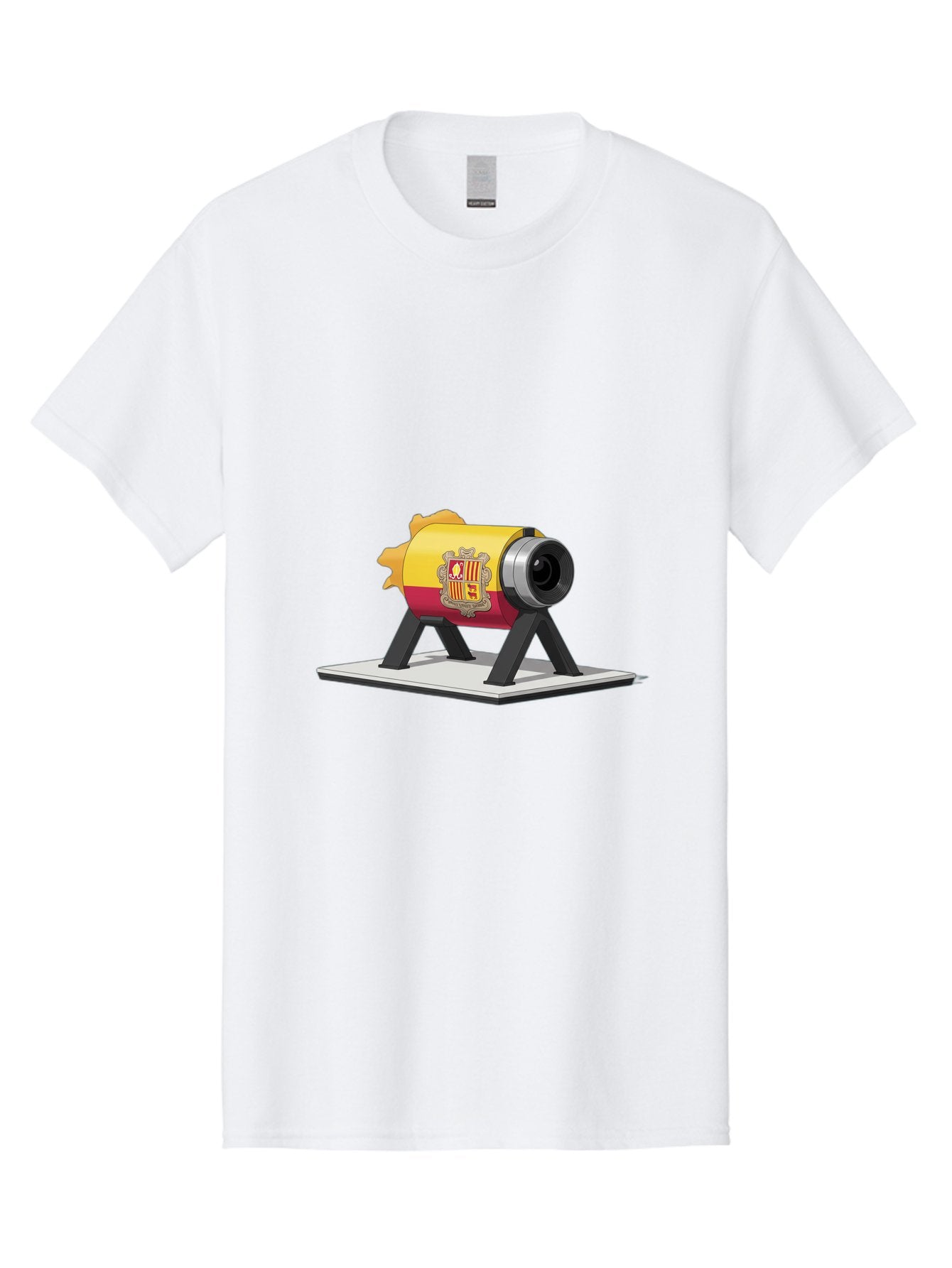 Cannon-Valencia-Coat-Of-Arms Men'S Graphic Tee, 100% Cotton, Comfortable Casual Summer Wear, Machine Washable, Vintage Camera, Old Camera, Antique Camera, Black Camera, Classic Photography, Photography Equipment, Nostalgic Device, Film Camera, Bal940 9