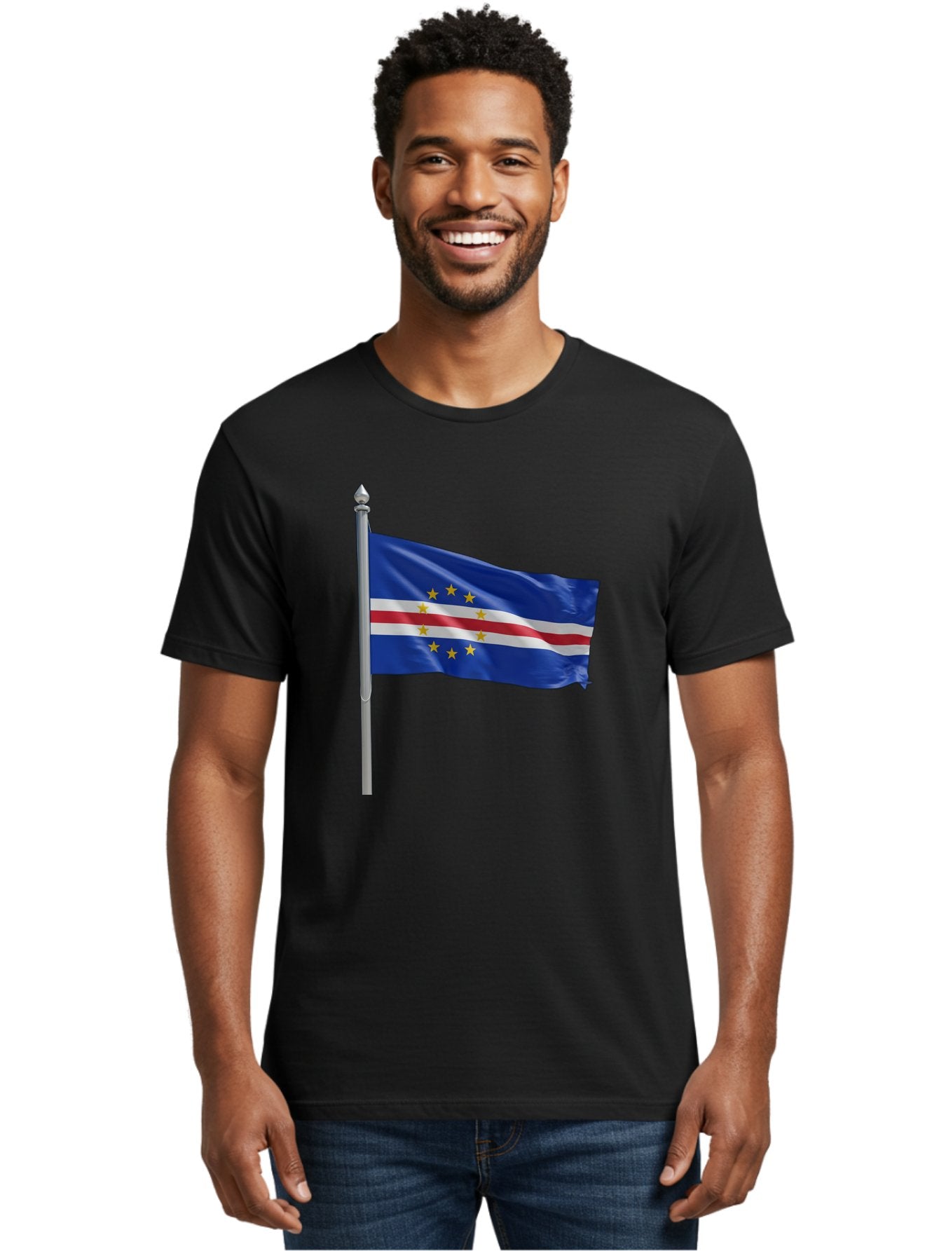 Cape-Verde-Flag Men'S Graphic Tee, 100% Cotton, Comfortable Casual Summer Wear, Machine Washable, Vintage Camera, Old Camera, Antique Camera, Black Camera, Classic Photography, Photography Equipment, Nostalgic Device, Film Camera, Camera Art Bal941 30