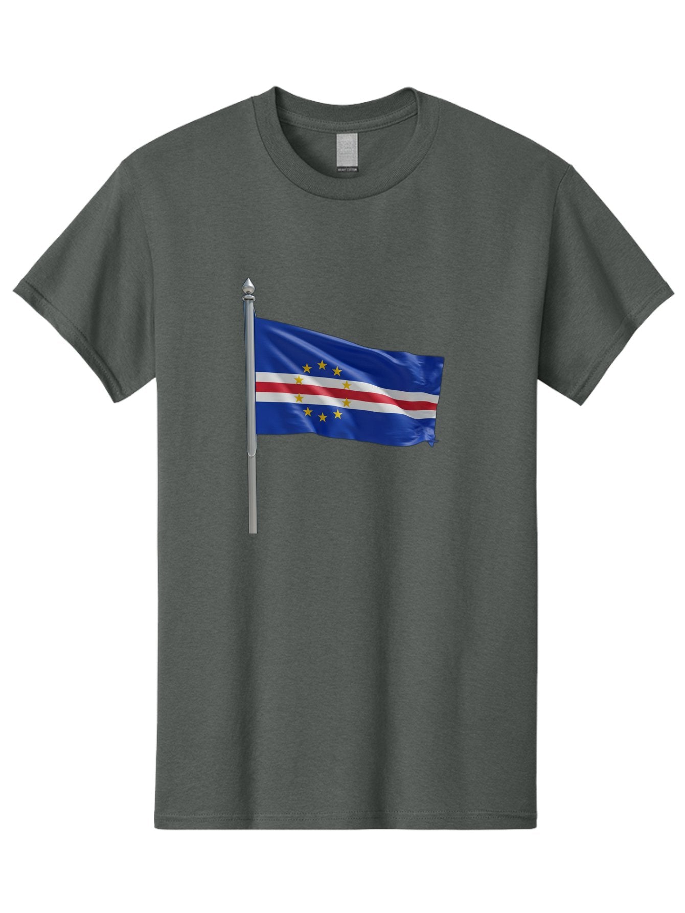 Cape-Verde-Flag Men'S Graphic Tee, 100% Cotton, Comfortable Casual Summer Wear, Machine Washable, Vintage Camera, Old Camera, Antique Camera, Black Camera, Classic Photography, Photography Equipment, Nostalgic Device, Film Camera, Camera Art Bal941